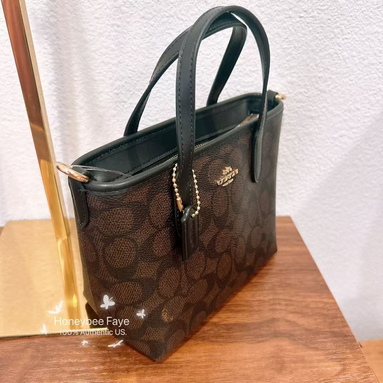 Coach NWT COACH City Mini Tote Bag In Signature Canvas CW032 Size ONE SIZE - 4 Thumbnail