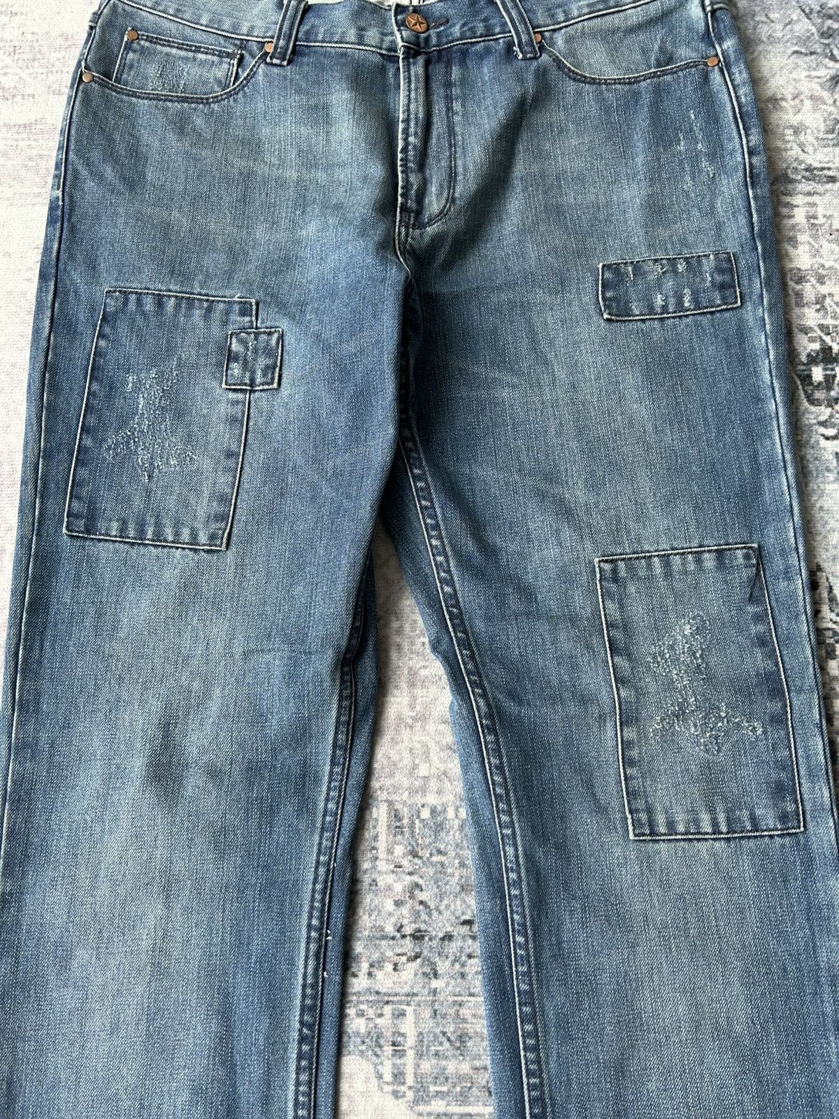Jean Paul Gaultier JPG Patchwork Jeans Size US 35 - 5 Thumbnail
