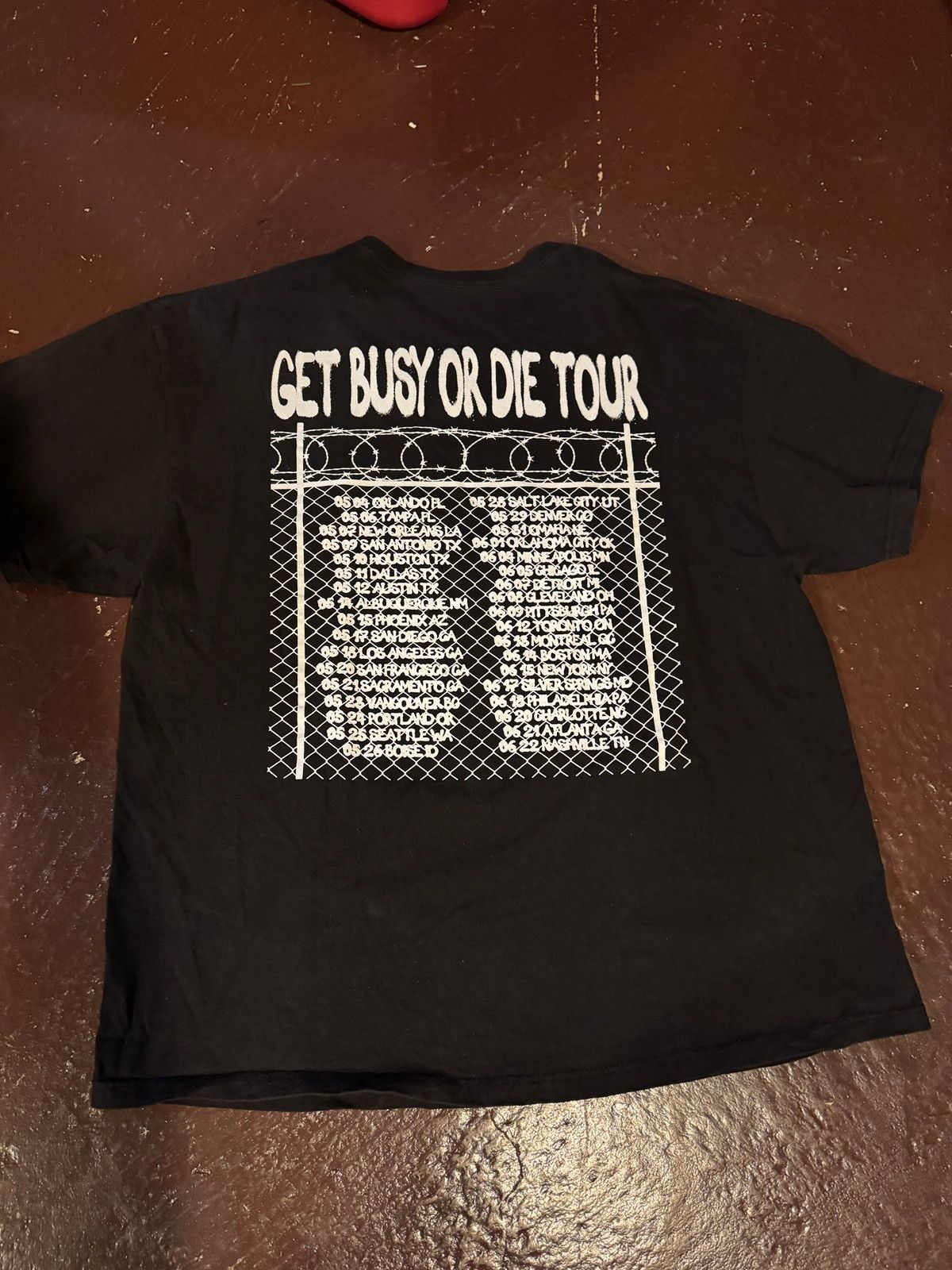 Band Tees × Rap Tees $not Get Busy Or Die Tour Moshpit Tee Size US XXL / EU 58 / 5 - 2 Thumbnail
