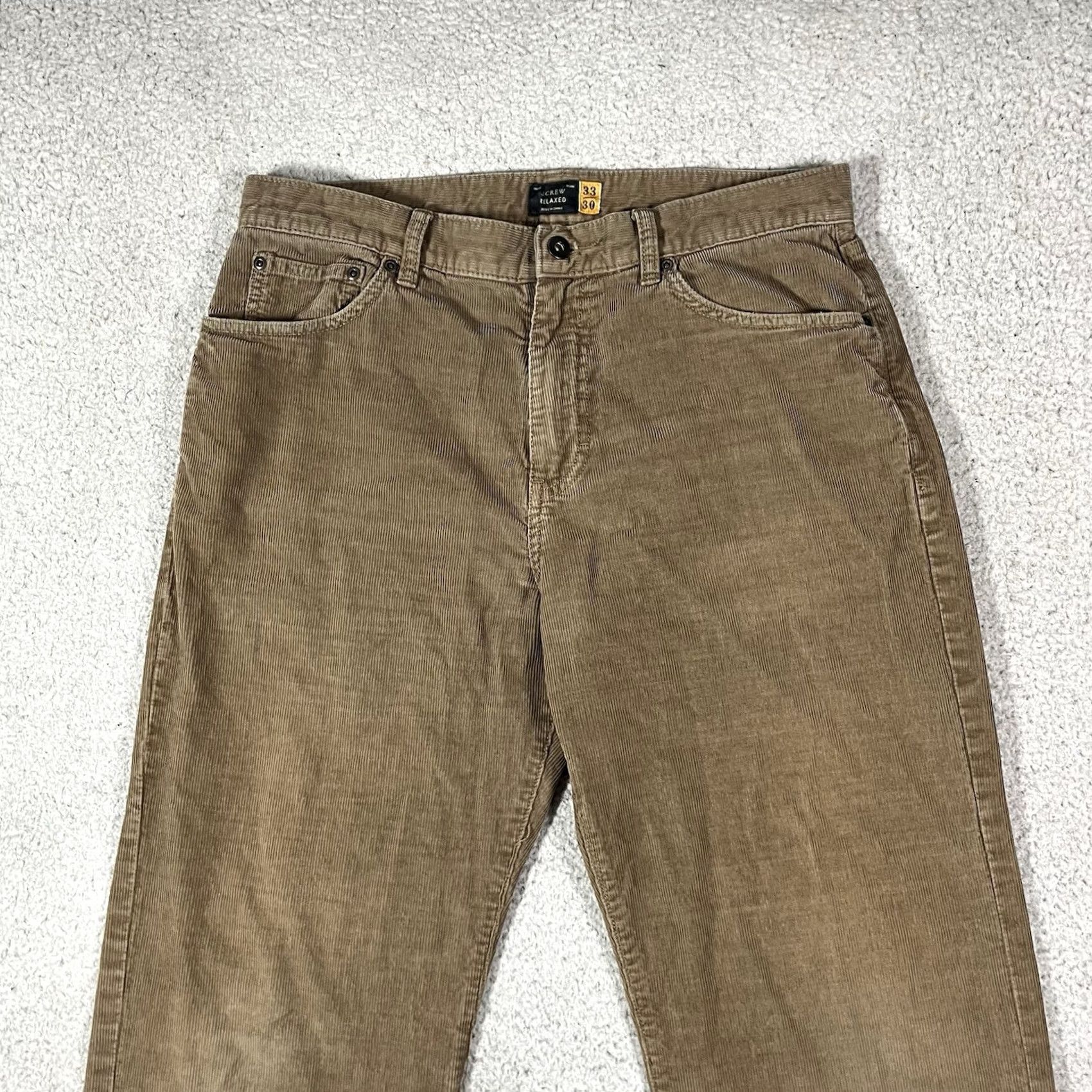 J.Crew J. Crew Pants Mens 33x30 Corduroy Relaxed Fit Straight Leg Cotton Stretch Preppy Chino Casual 90s City Hipster Brown Mens Size US 33 - 5 Thumbnail