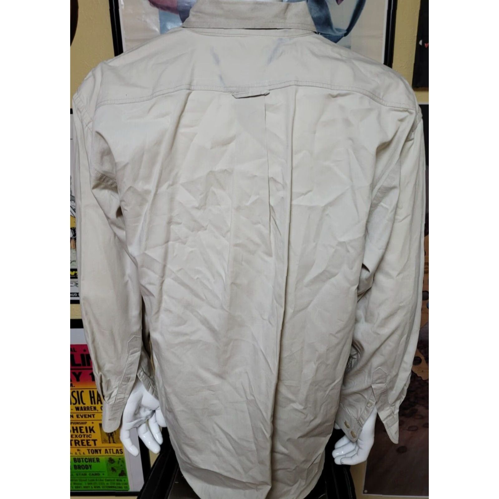 Vintage HINO Motors Trucks Toyota Dealer Long Sleeve Button Up Shirt Large Ivory Ruff Hewn Men Cotton Button-Down Shirt Trucks Cars 90s (if applicable) Mens Size US L / EU 52-54 / 3 - 4 Thumbnail
