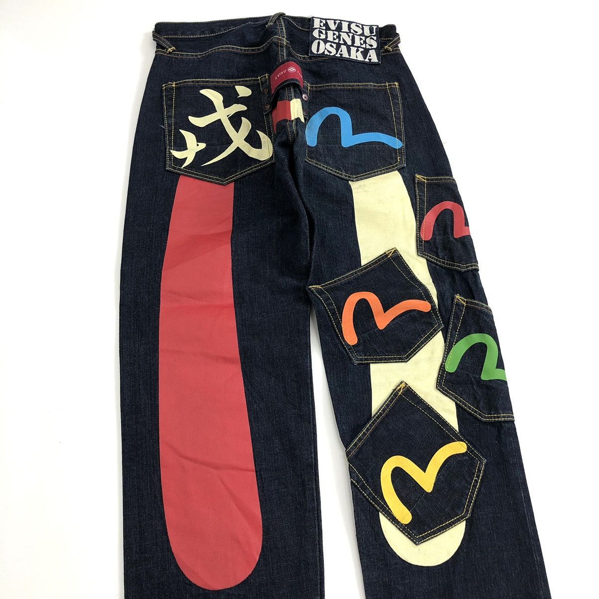 Evisu Rare🔥 Y2K Evisu Daicock Multi Pocket Selvedge Denim Jeans Size US 30 / EU 46 - 2 Thumbnail