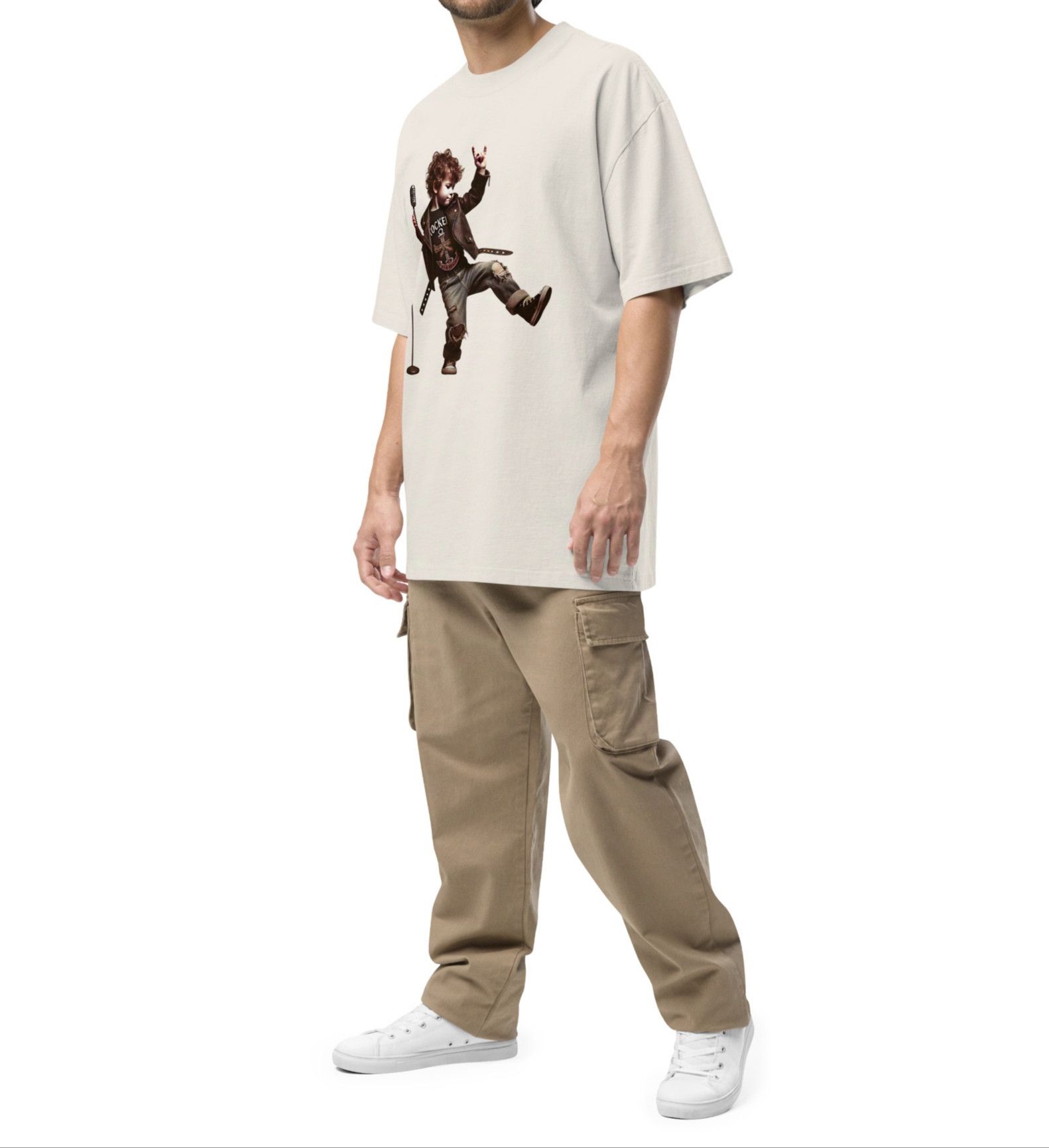 Designer Kids' Rock Star Pose Graphic Tee - Unique & Stylish Size US XXL / EU 58 / 5 - 3 Thumbnail