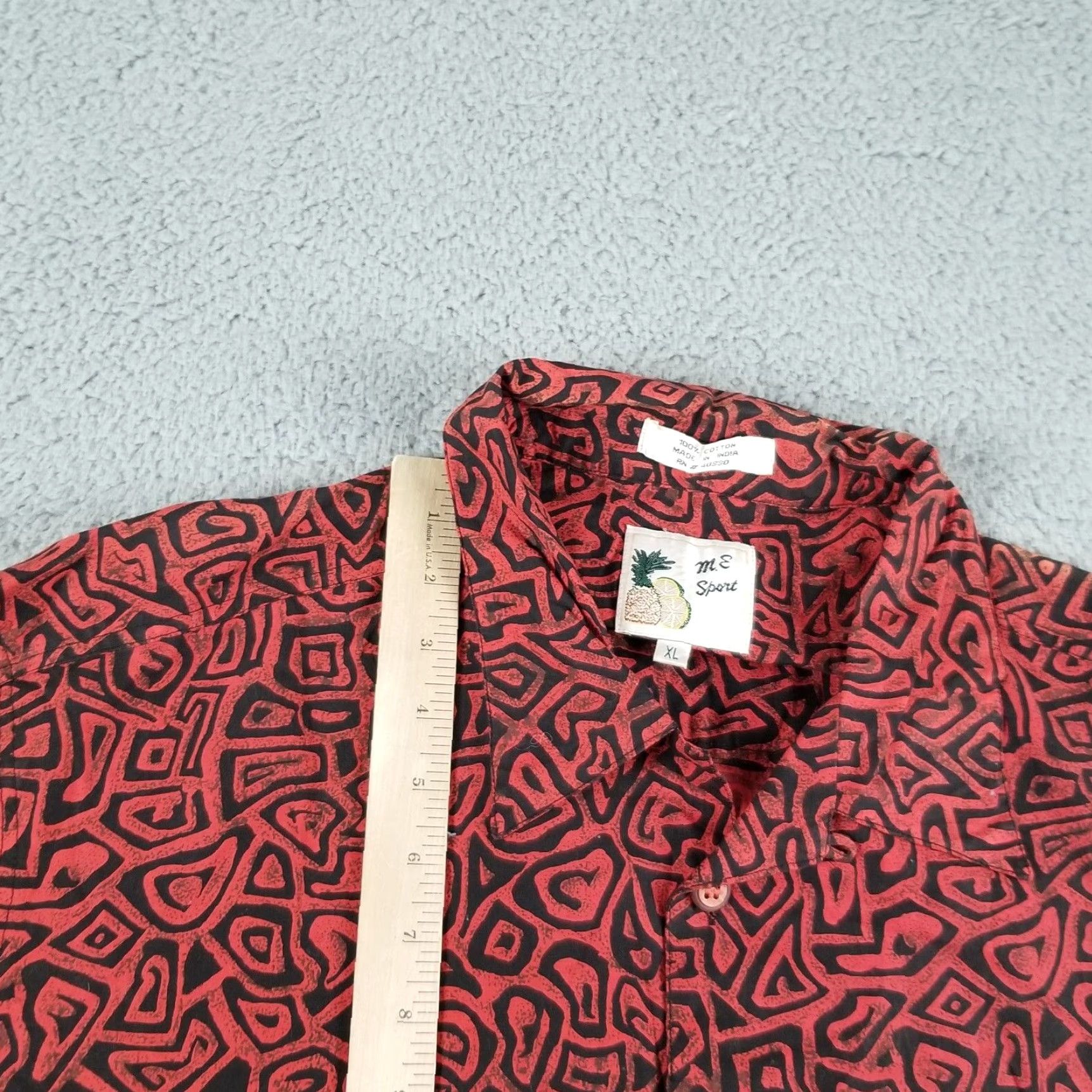 Vintage VINTAGE 90s Hawaiian Shirt Men XL Cotton Geometric Tropical Beach Casual Retro Summer Size US XL / EU 56 / 4 - 3 Thumbnail