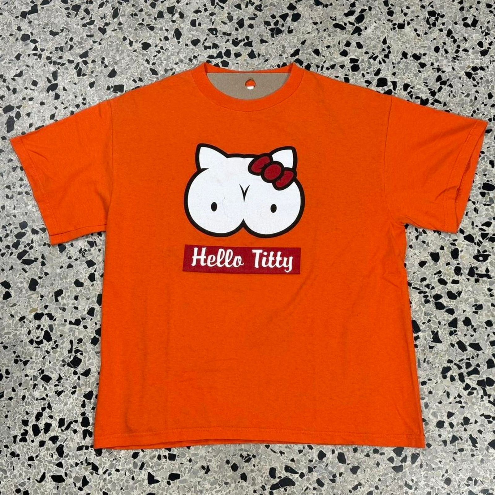 Kanye West VINTAGE Y2K HELLO TITTY PARODY TEE: Size US M / EU 48-50 / 2 - 1 Thumbnail