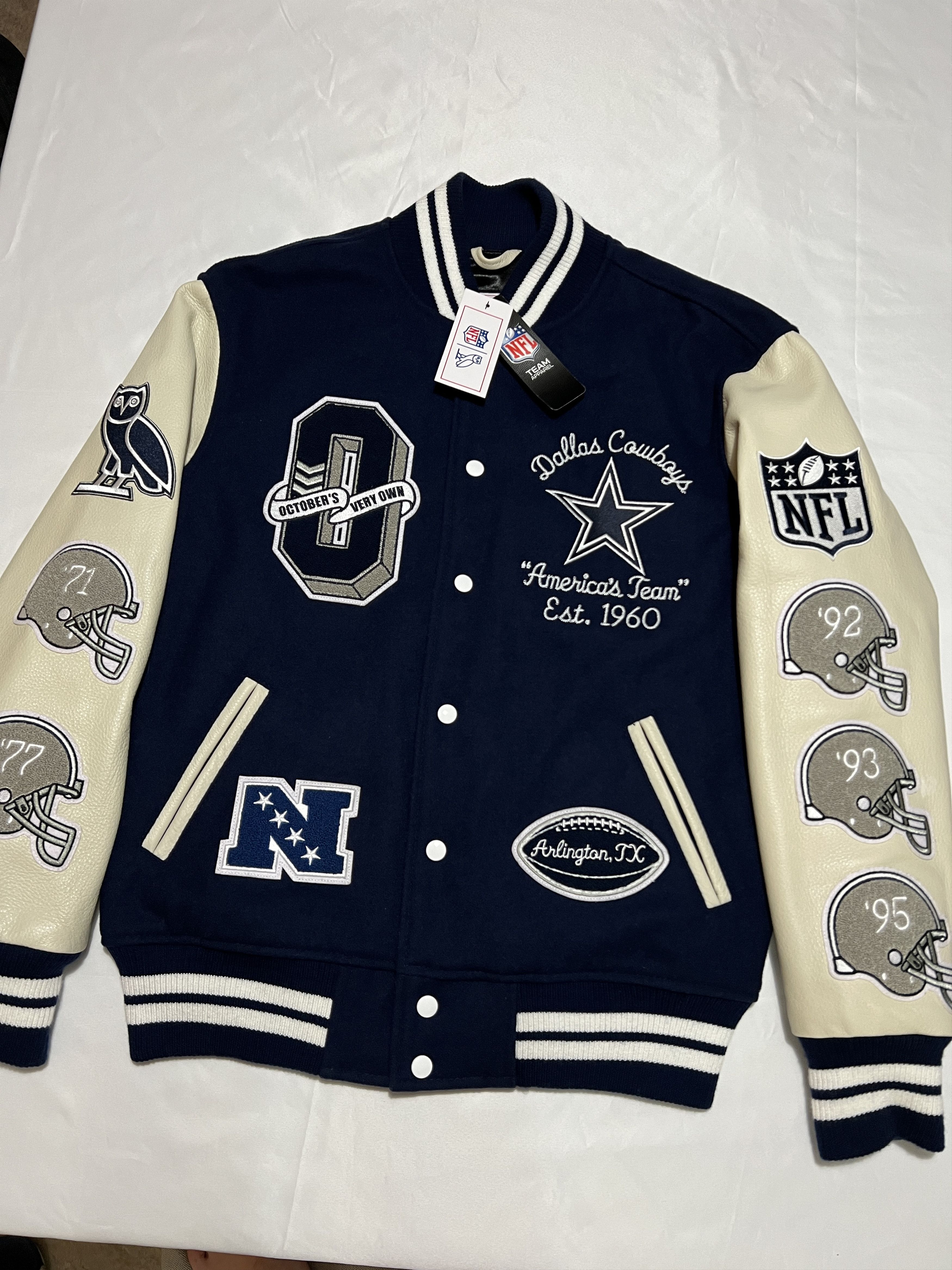 Drake OVO x NFL DALLAS COWBOYS VARSITY JACKET Size US L / EU 52-54 / 3 - 6 Thumbnail