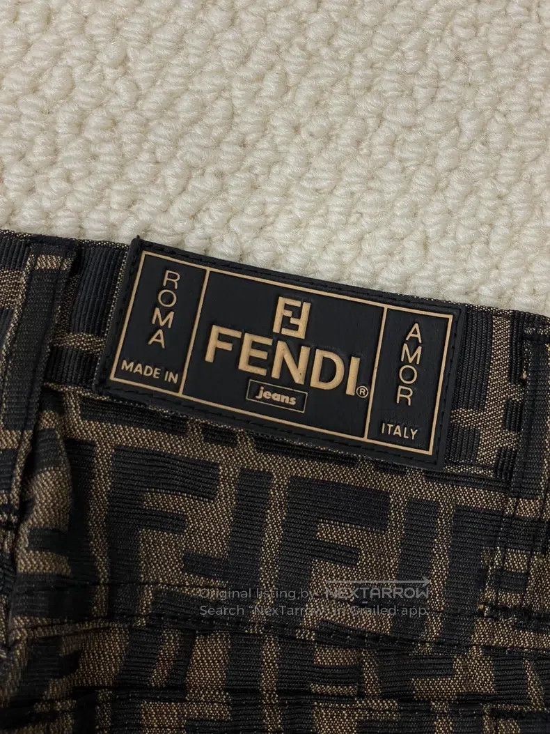Fendi Fendi Full Print Monogram Nylon Casual Pants Size 26" / US 2 / IT 38 - 7 Thumbnail