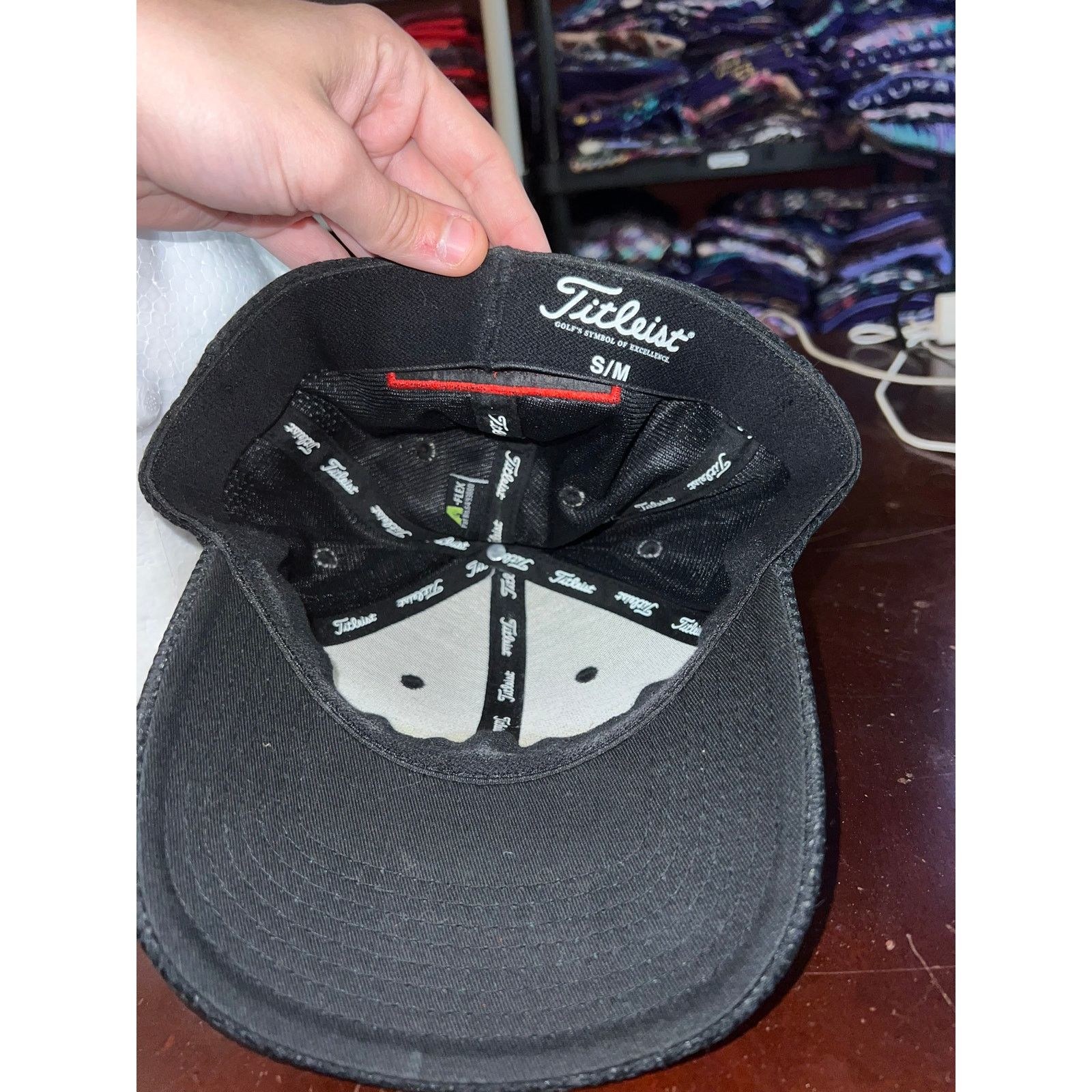 Titleist Titleist Hat Golf Golfing Pro V1 FJ Black Flex Cap Headwear Size ONE SIZE - 6 Thumbnail