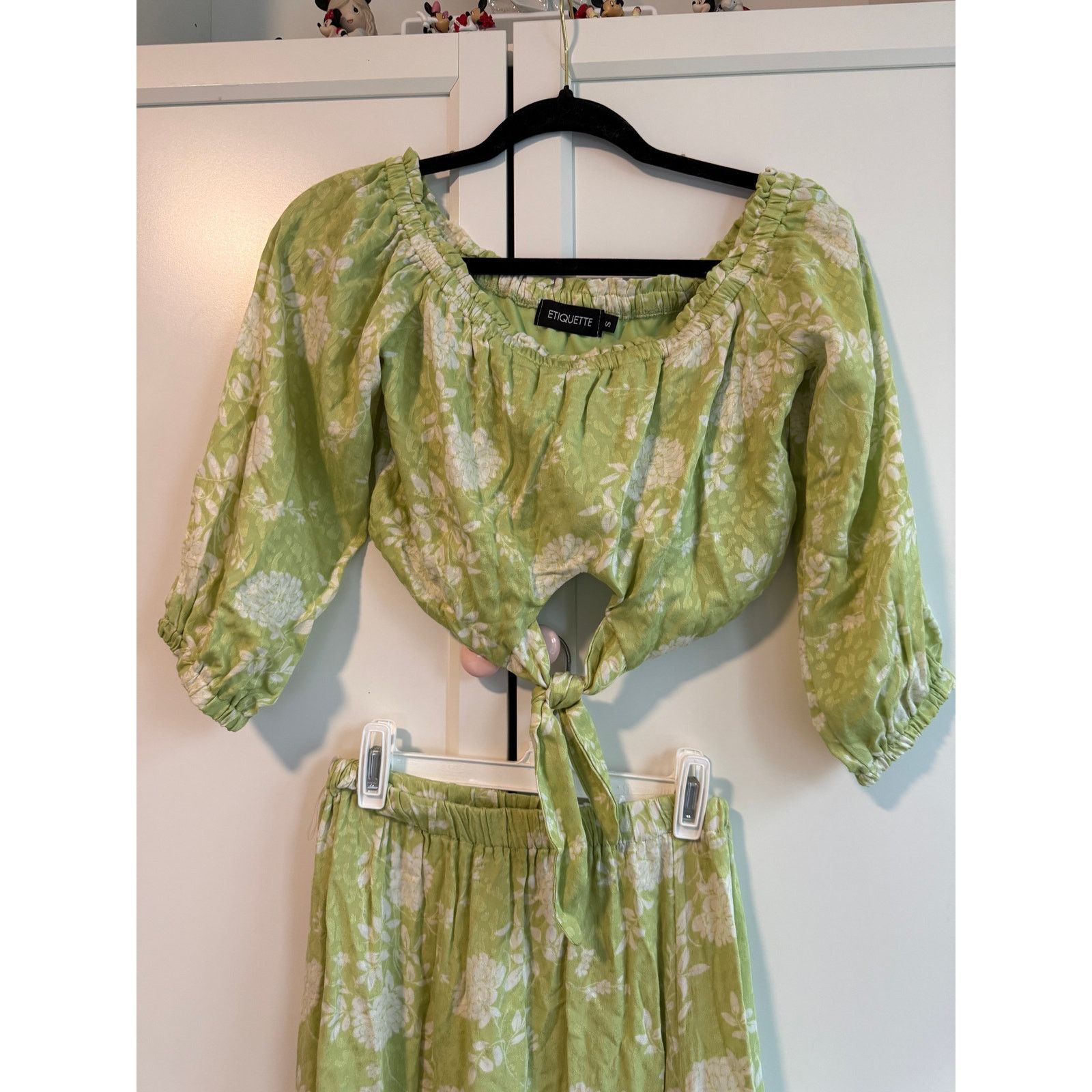 Other Etiquette Floral Off Shoulder Crop Top Maxi Set S - B018 Size S / US 4 / IT 40 - 4 Thumbnail