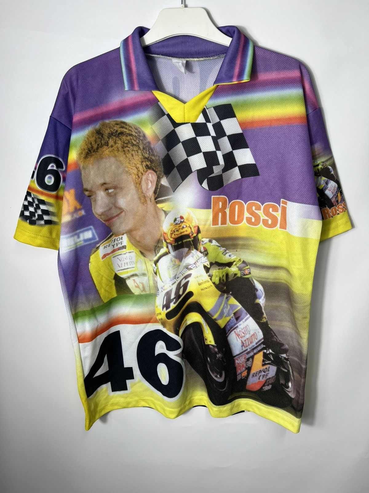Vintage Vintage streetwear moto racing Yamaha Valentino Rossi Jersey Size US L / EU 52-54 / 3 - 1 Thumbnail