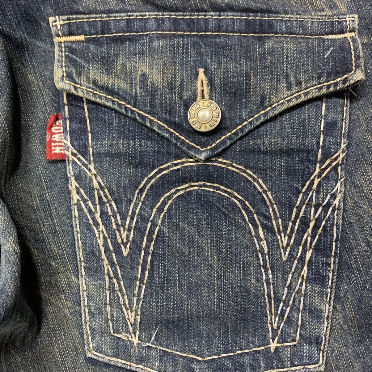 Edwin × If Six Was Nine × Japanese Brand Vintage Edwin Blue Trip Clawmark Twisted Leg Jean Size US 33 - 16 Thumbnail
