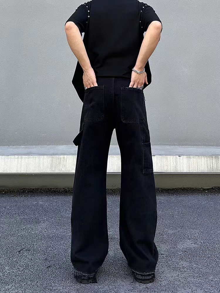Japanese Brand × Jean Vintage Double Knee Ripped Micro Flare Lumberjack Jeans Size US 34 / EU 50 - 5 Thumbnail