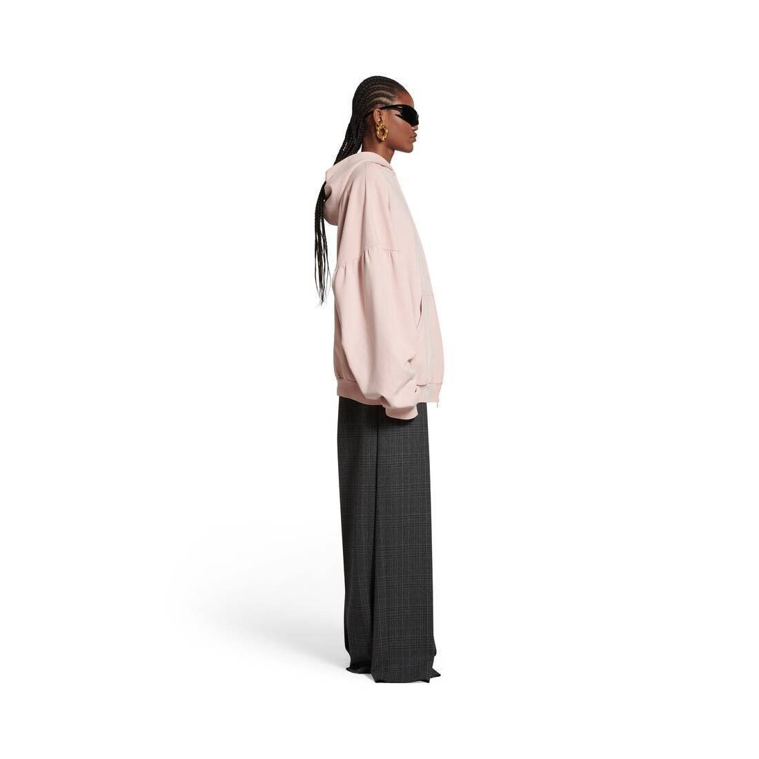 Balenciaga o1in1g0725 Back Flip Round Zip-Up Hoodie Oversized Size XS / US 0-2 / IT 36-38 - 5 Thumbnail