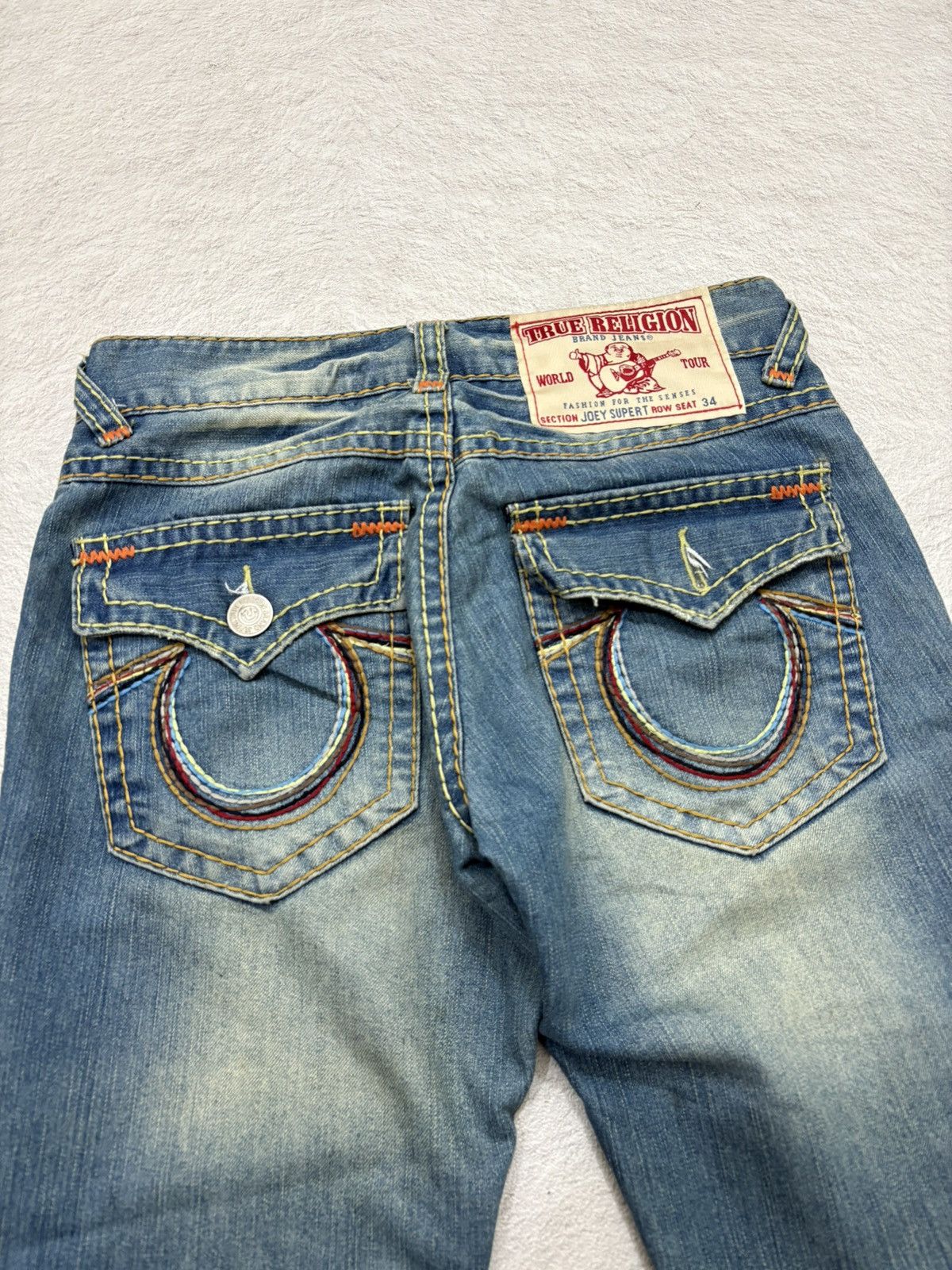 Japanese Brand 00s True Religion Joey Flare Denim Stonewash Y2K USA Size US 30 / EU 46 - 3 Thumbnail