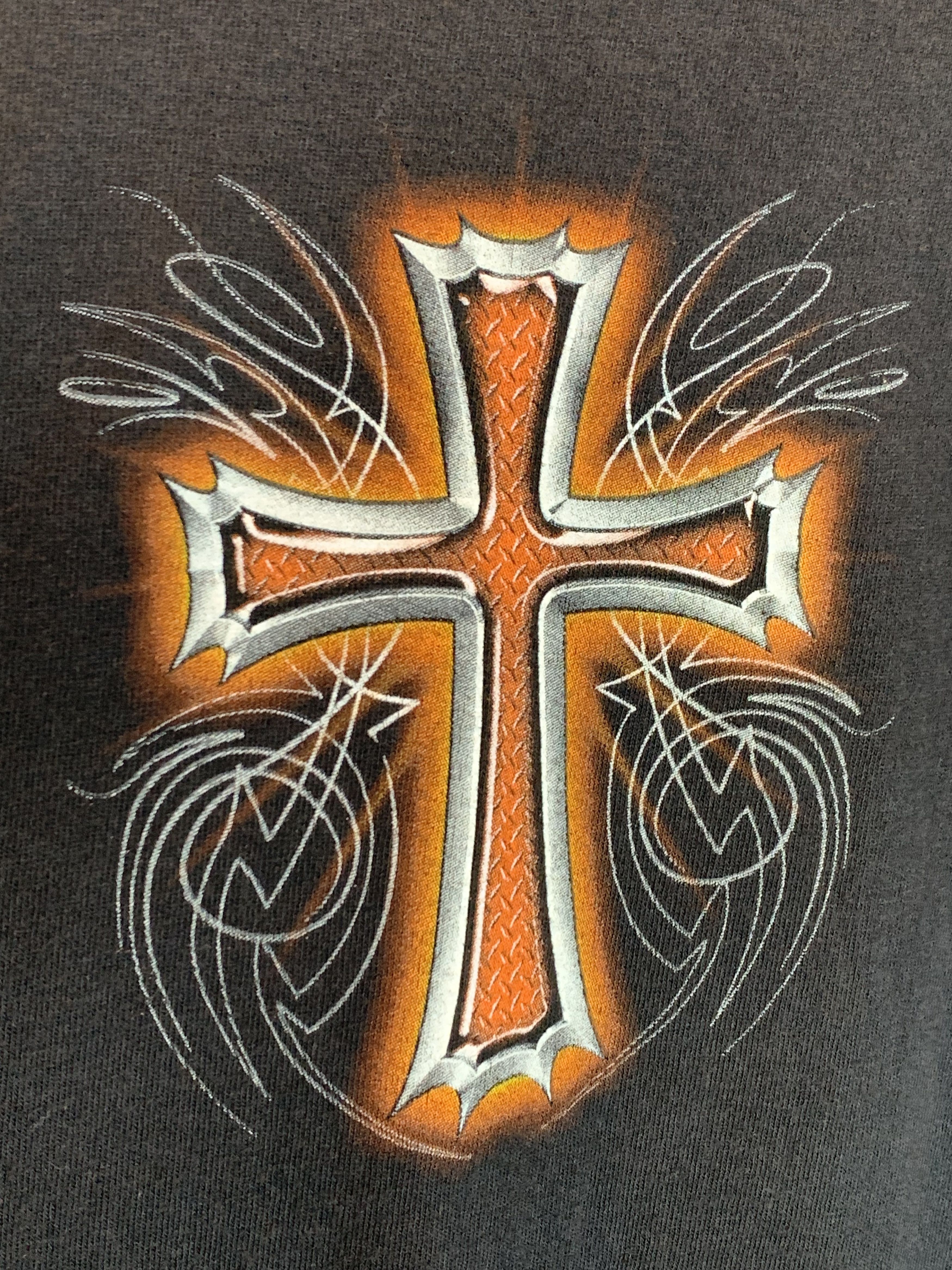 Vintage RARE Vintage Jesus Christ Biker Loyal To One Gods Son Shirt Size US XXL / EU 58 / 5 - 3 Thumbnail