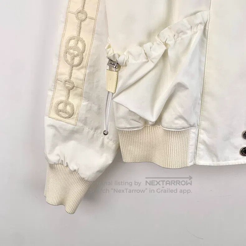 Hermes Hermes Color Block Logo Embroidered Collar Long Sleeve Jac Size XXS / US 00 / IT 34 - 5 Thumbnail