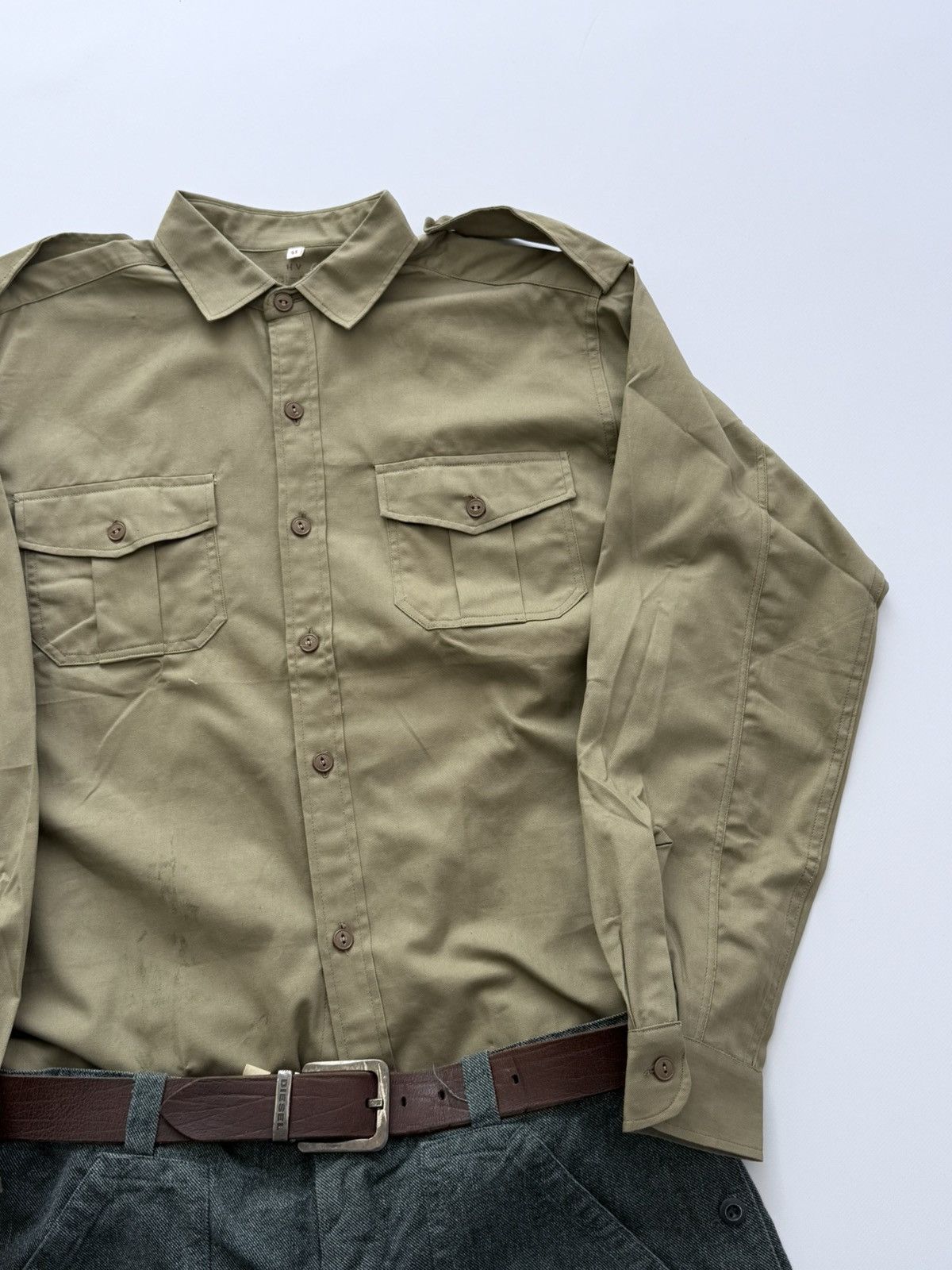 Vintage Vintage 1964 Dated German Military Long Shirt Size US L / EU 52-54 / 3 - 2 Thumbnail