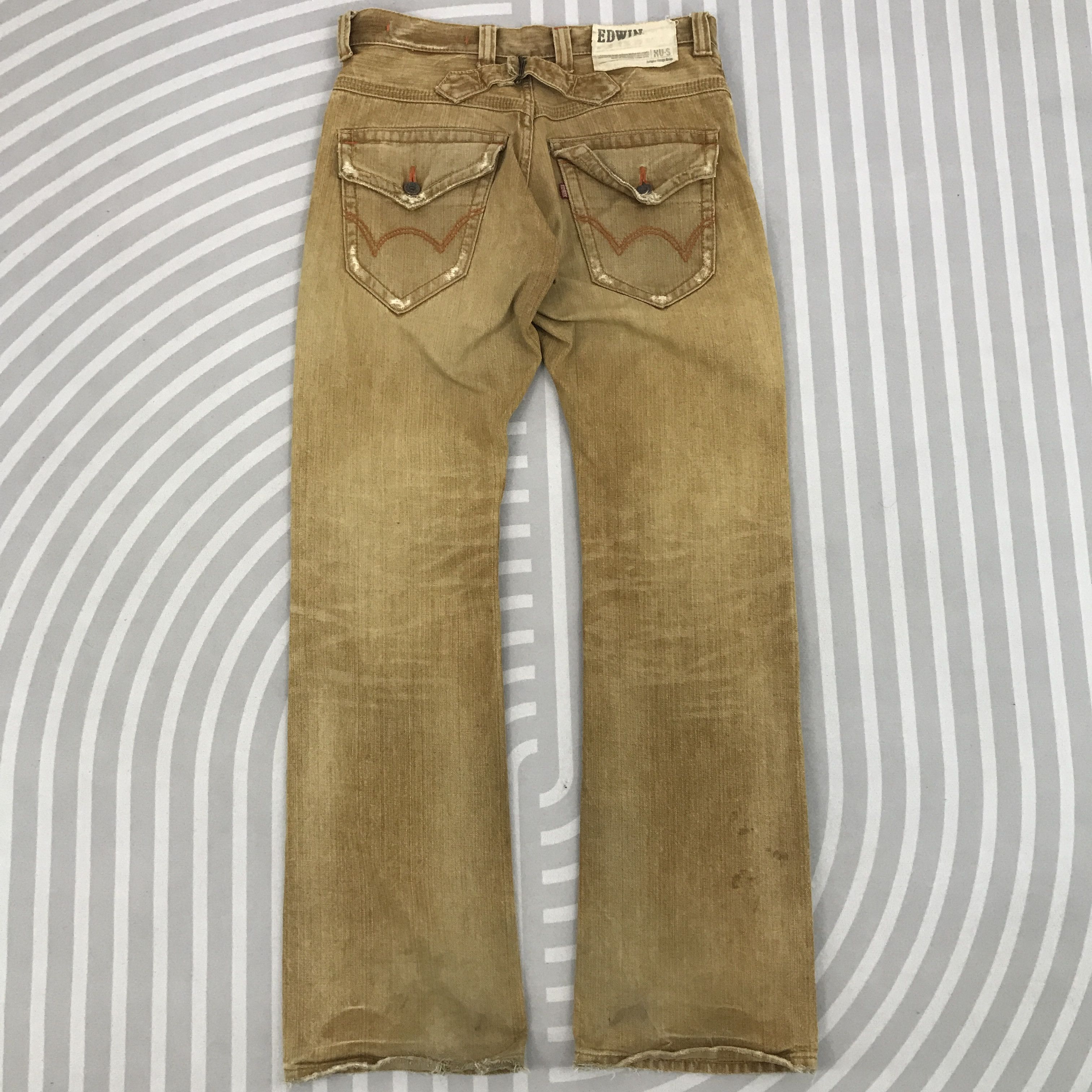 Edwin × Japanese Brand × Vintage Vintage Flare Edwin XV-S Japan Bootcut brown Denim pants Size US 30 / EU 46 - 4 Thumbnail