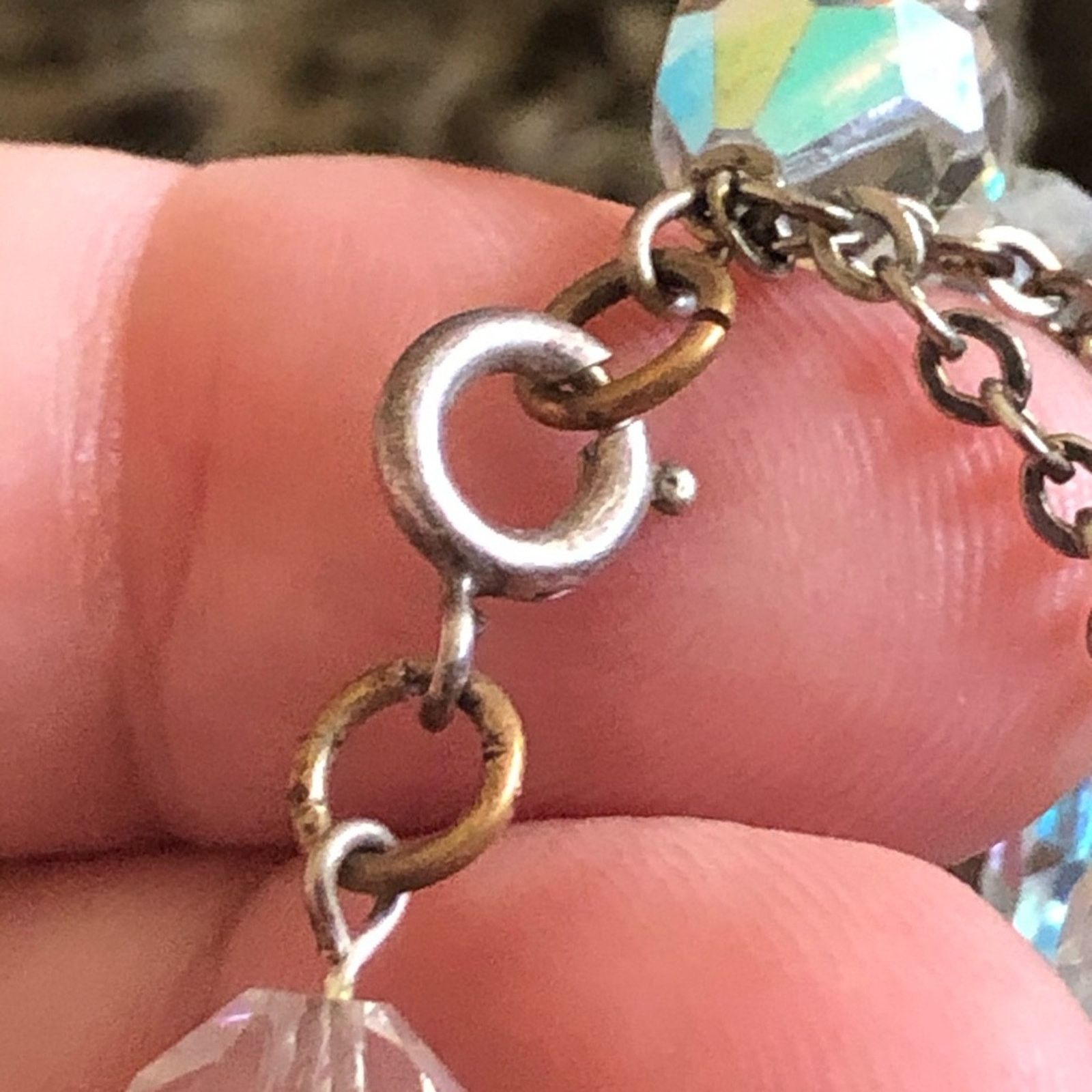 Vintage Vintage 70s aurora borealis crystal link bracelet Size ONE SIZE - 7 Thumbnail
