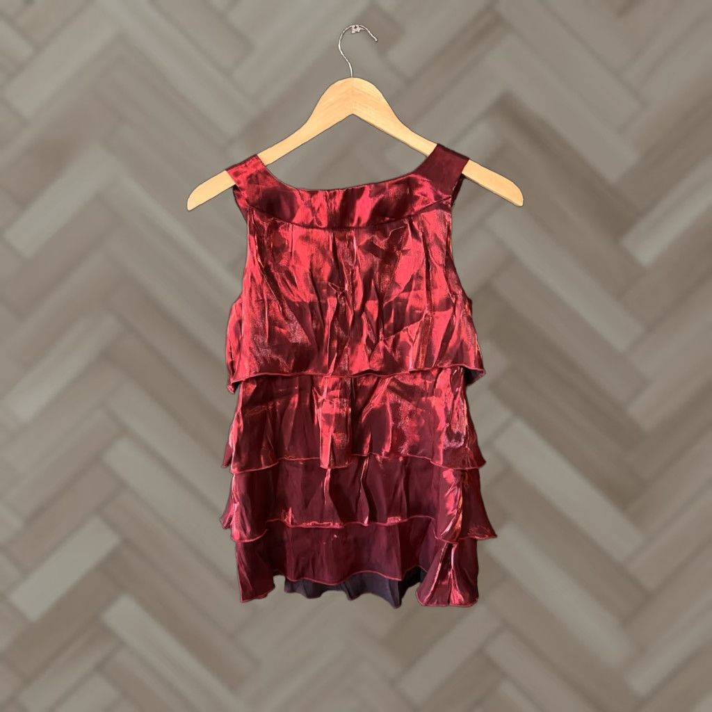 Vintage Dressbarn Y2K Womens Red Sleeveless Dress Tank NWT Size S Size S / US 4 / IT 40 - 1 Thumbnail