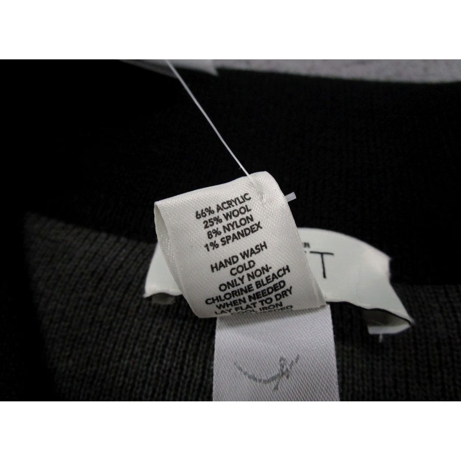 Loft LOFT Wool Blend Button Up Poncho Sweater Black XS/S Belted NEW Women Cardigan Knit Winter Fall Size XS / US 0-2 / IT 36-38 - 3 Thumbnail