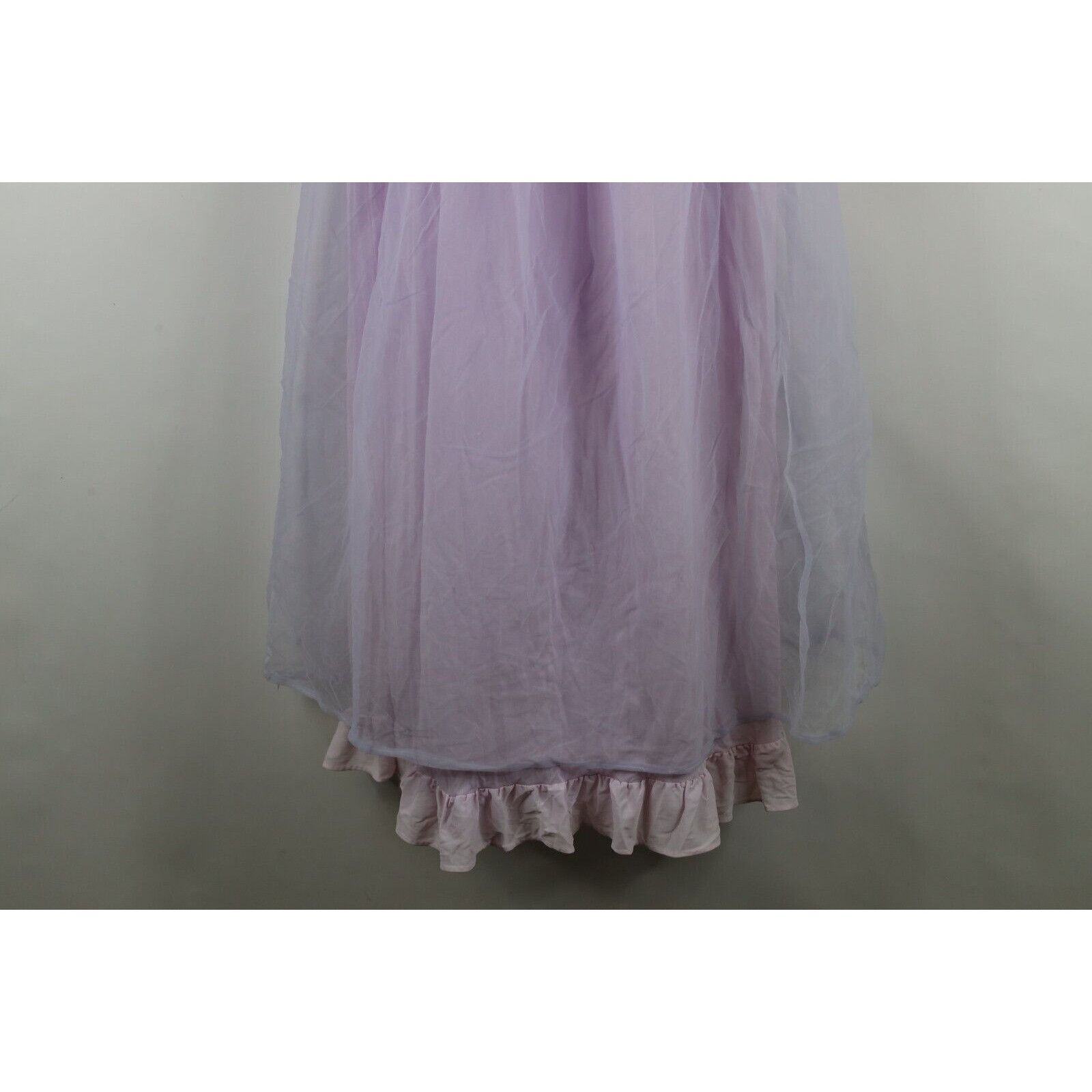 Vintage Vintage 60s 70s Baby Doll Chiffon Lace Flower Night Gown Size M / US 6-8 / IT 42-44 - 4 Thumbnail