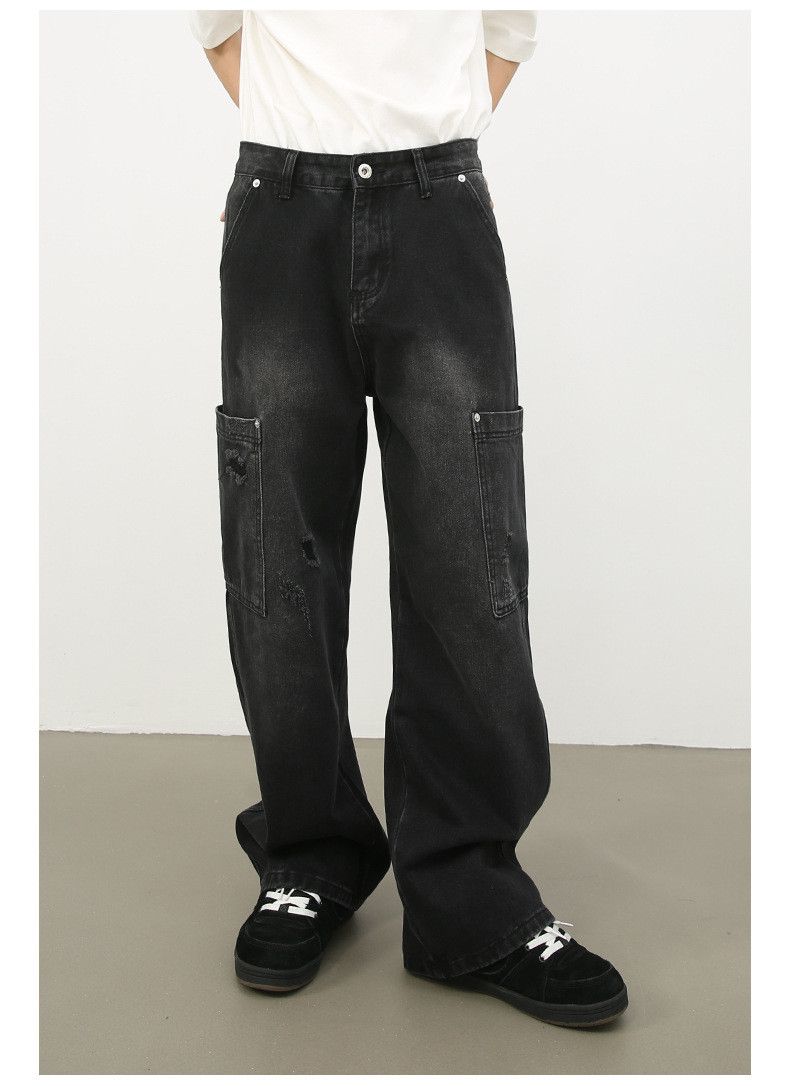 Japanese Brand American style trendy multi-pocket loose cargo jeans Size US 34 / EU 50 - 5 Thumbnail