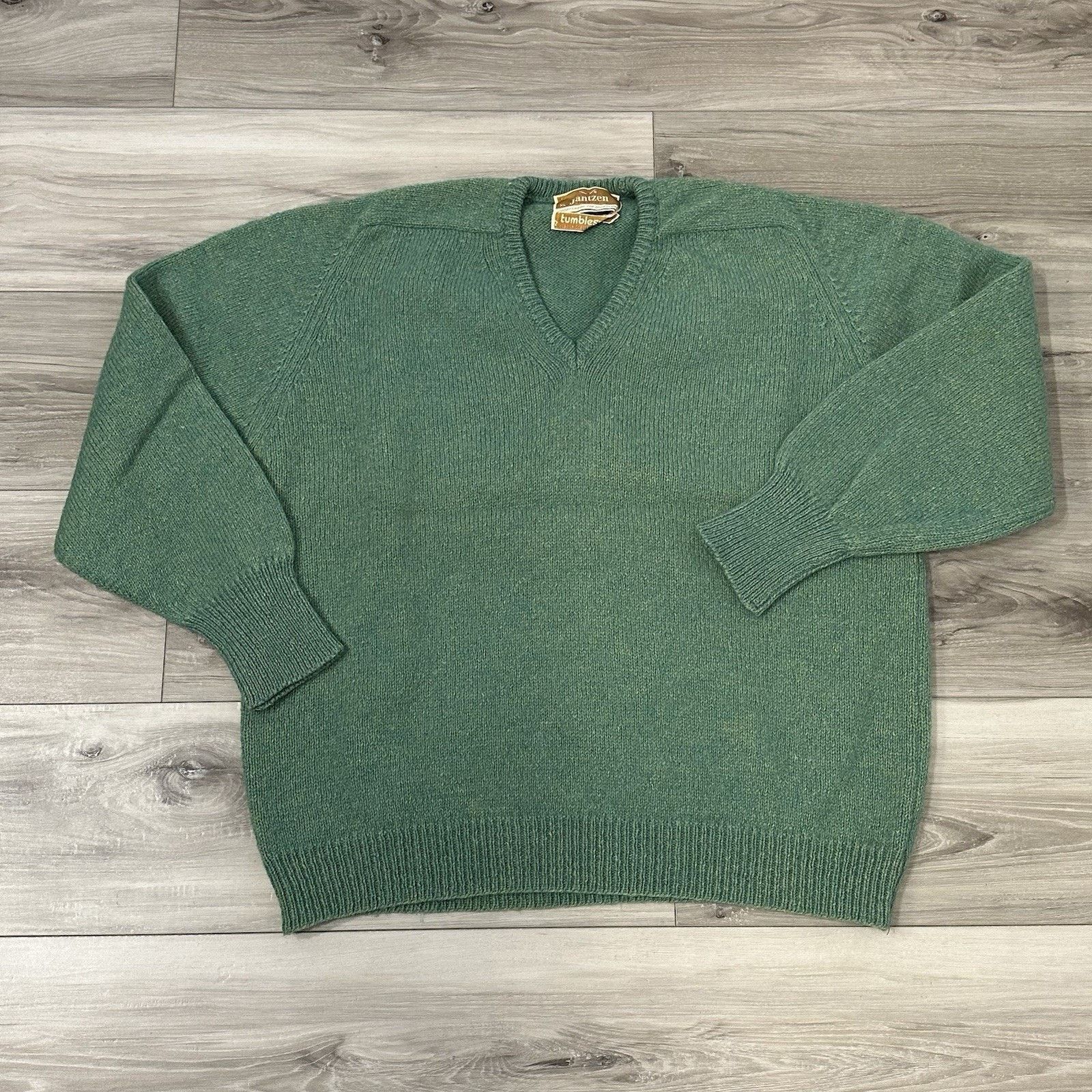 Jantzen VTG 1960s Jantzen Sweater Men’s X-Large Washable Wool Green Size US XL / EU 56 / 4 - 1 Thumbnail