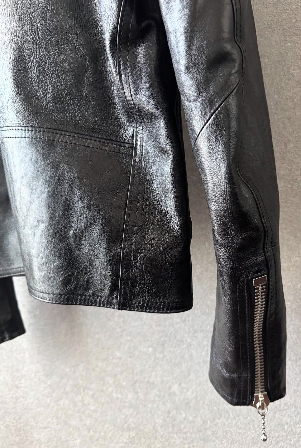 Celine Celine 24FW cropped texture leather biker jacket sz46 Size US S / EU 44-46 / 1 - 10 Thumbnail