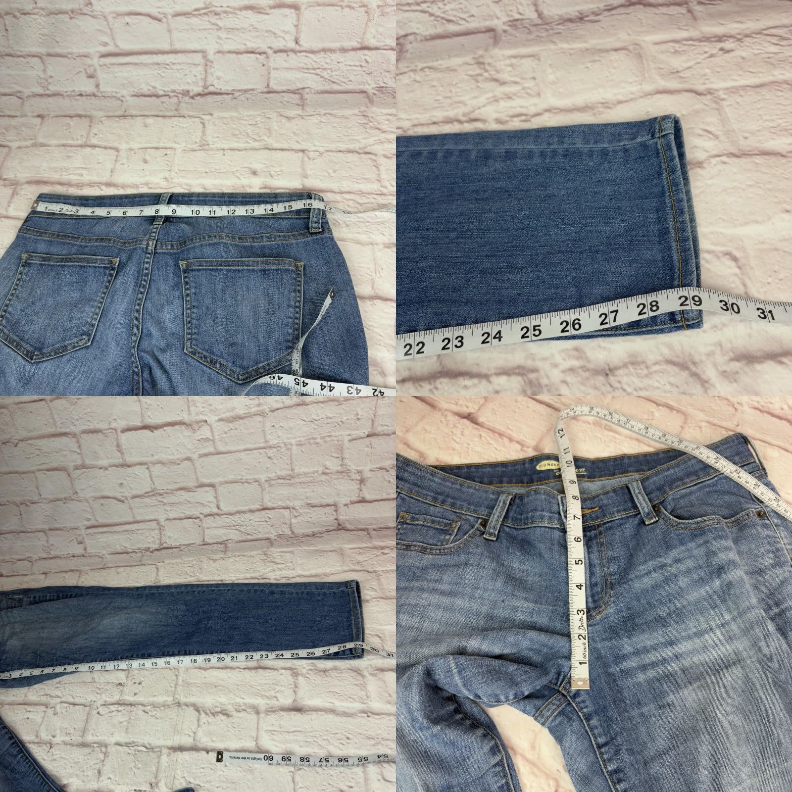 Old Navy Old Navy The Diva Jeans Womens 10 Blue Low Rise Skinny Stretch Denim 34x29 Size 32" / US 10 / IT 46 - 8 Thumbnail