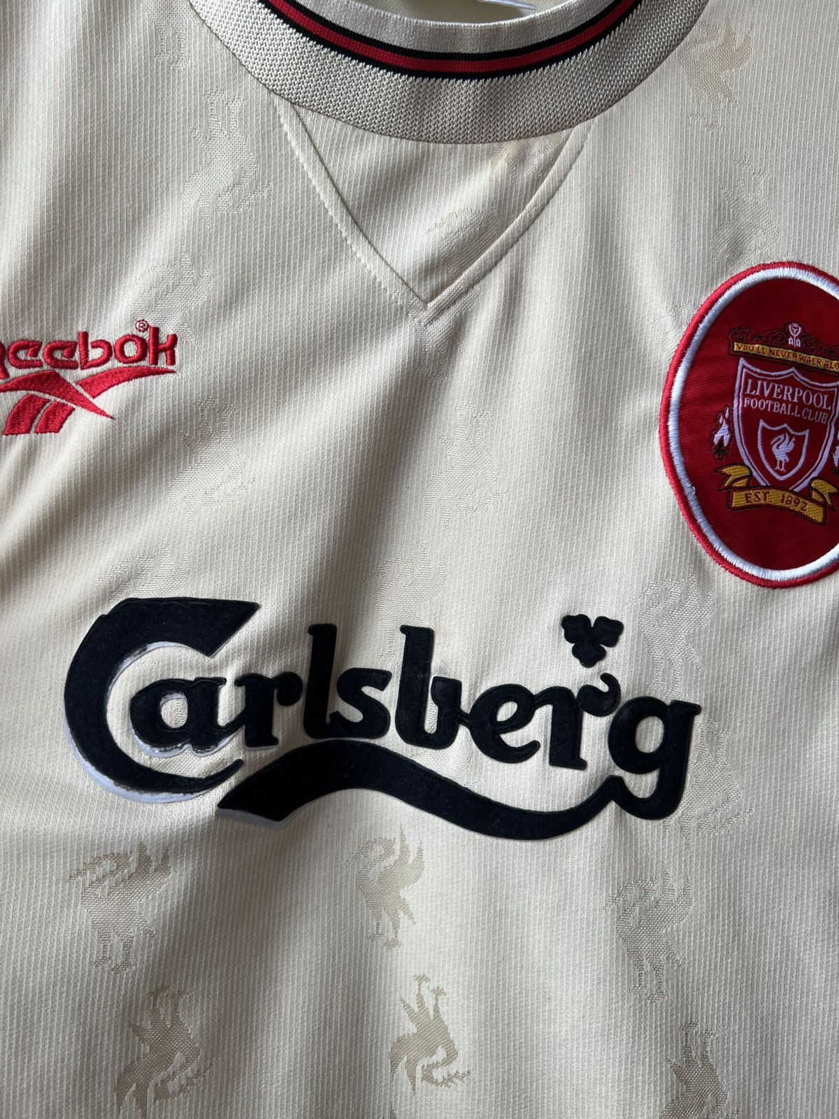 Reebok 1996/97 LIVERPOOL #9 FOWLER AWAY SOCCER JERSEY FOOTBALLSHIRT Size US M / EU 48-50 / 2 - 7 Thumbnail