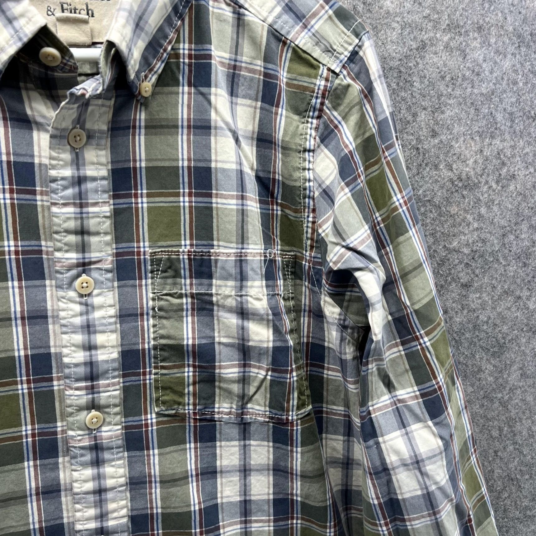 Abercrombie & Fitch Abercrombie & Fitch Shirt Men L Green Button-Down Flannel Plaid Long Sleeve Button-Up Casual Activewear Regular Fit Size US L / EU 52-54 / 3 - 4 Thumbnail