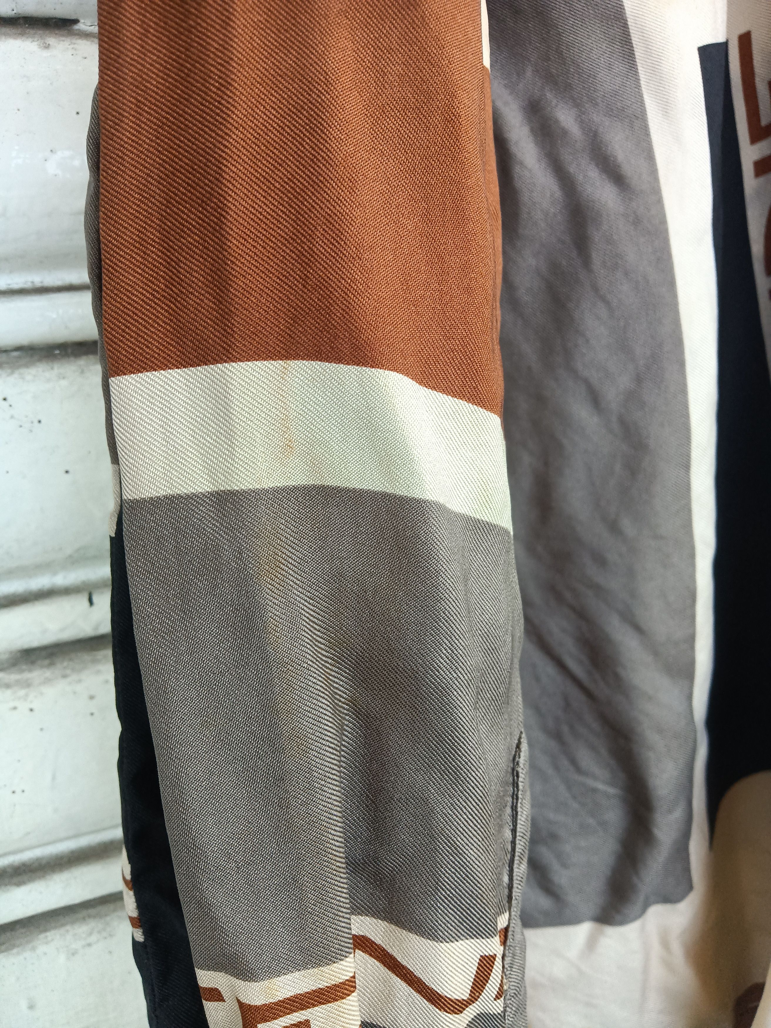 Fendi 100% SILK Fendi Brown Color-Blocked Logo Button Down Size US L / EU 52-54 / 3 - 6 Thumbnail