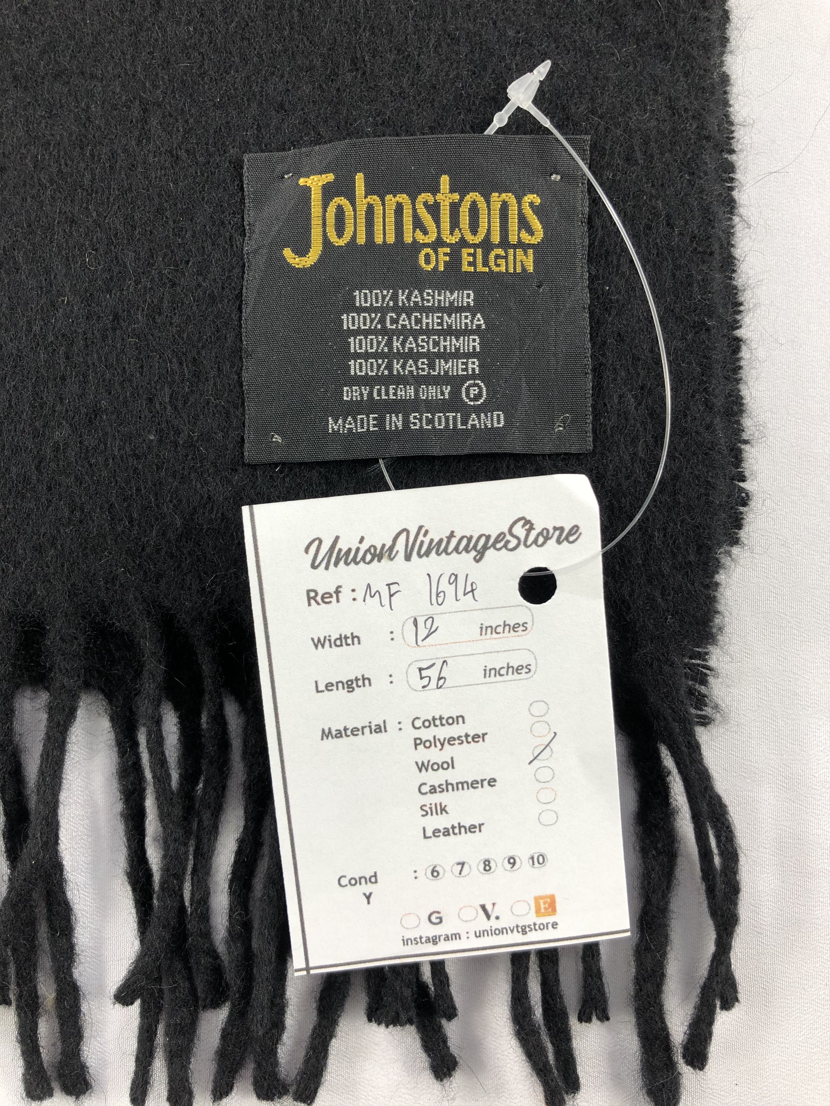 Johnstons Of Elgin Vintage Johnstons of Elgin Scarf/Muffler/Neckwear MF1694 Size ONE SIZE - 5 Thumbnail