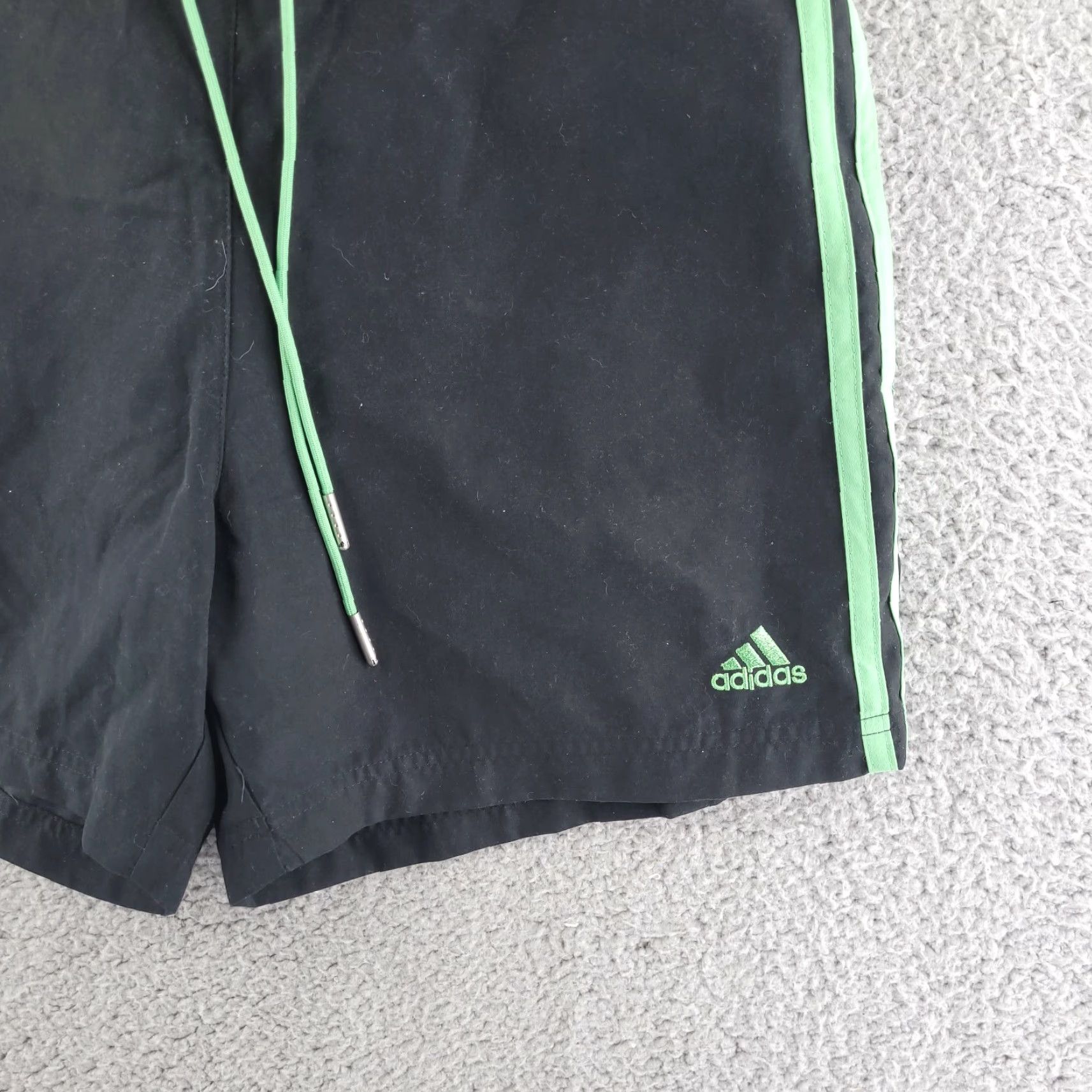Adidas Adidas Running Shorts Womens Small Black Green Athletic Gym Size 28" / US 6 / IT 42 - 2 Thumbnail
