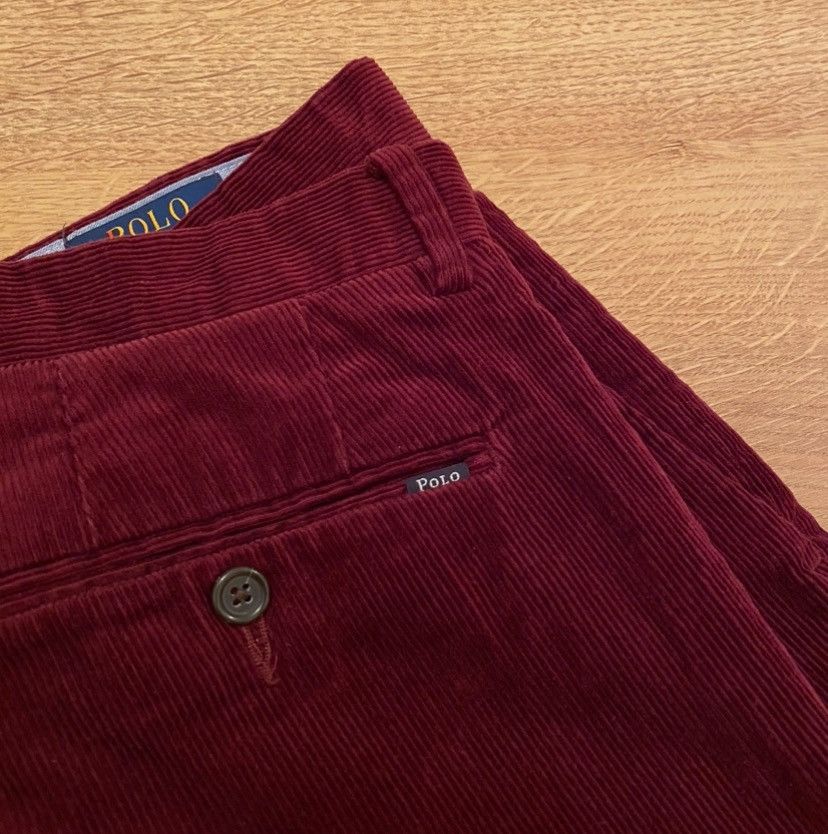 Polo Ralph Lauren Polo Ralph Lauren Corduroy Burgundy Pants x Old Money Size US 33 - 4 Thumbnail