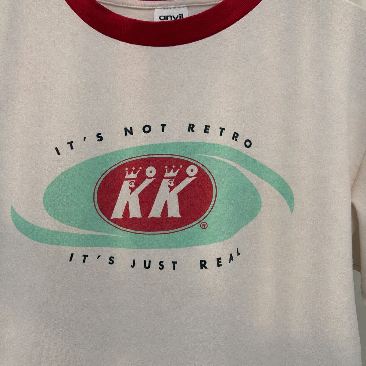 Vintage Vintage Krispy Kreme Doughnuts Ringer Tee Anvil Red Collar Size US L / EU 52-54 / 3 - 4 Thumbnail