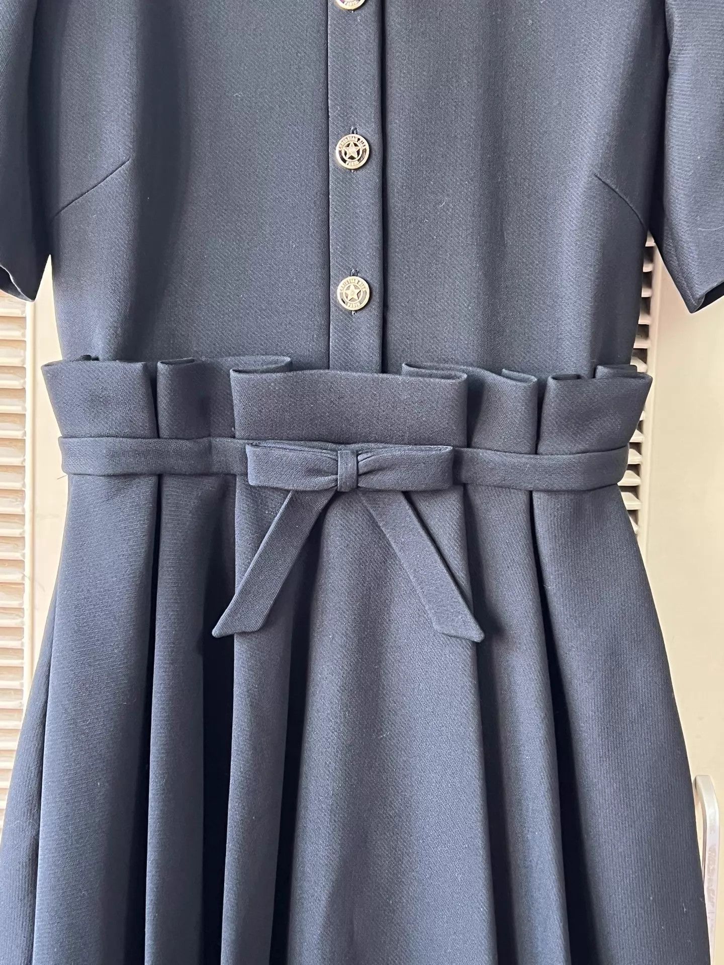 Dior Dior black waist-cinched gold star button 36 dress Size XS / US 0-2 / IT 36-38 - 4 Thumbnail