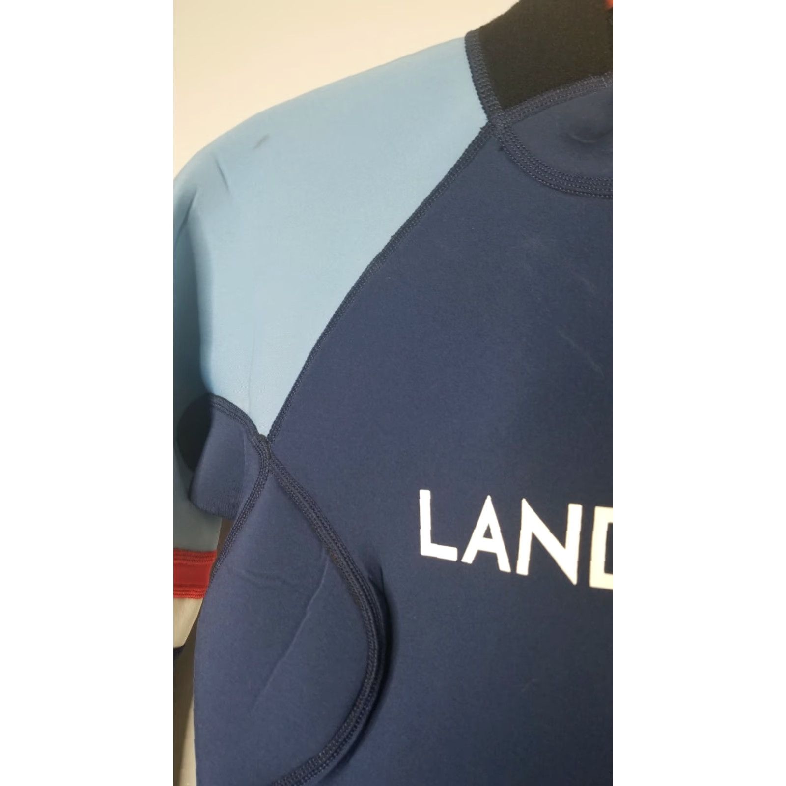 Lands' End LANDS' END Womens 6 Neoprene Long Sleeve Colorblock Surf Wetsuit Navy Size M / US 6-8 / IT 42-44 - 5 Thumbnail