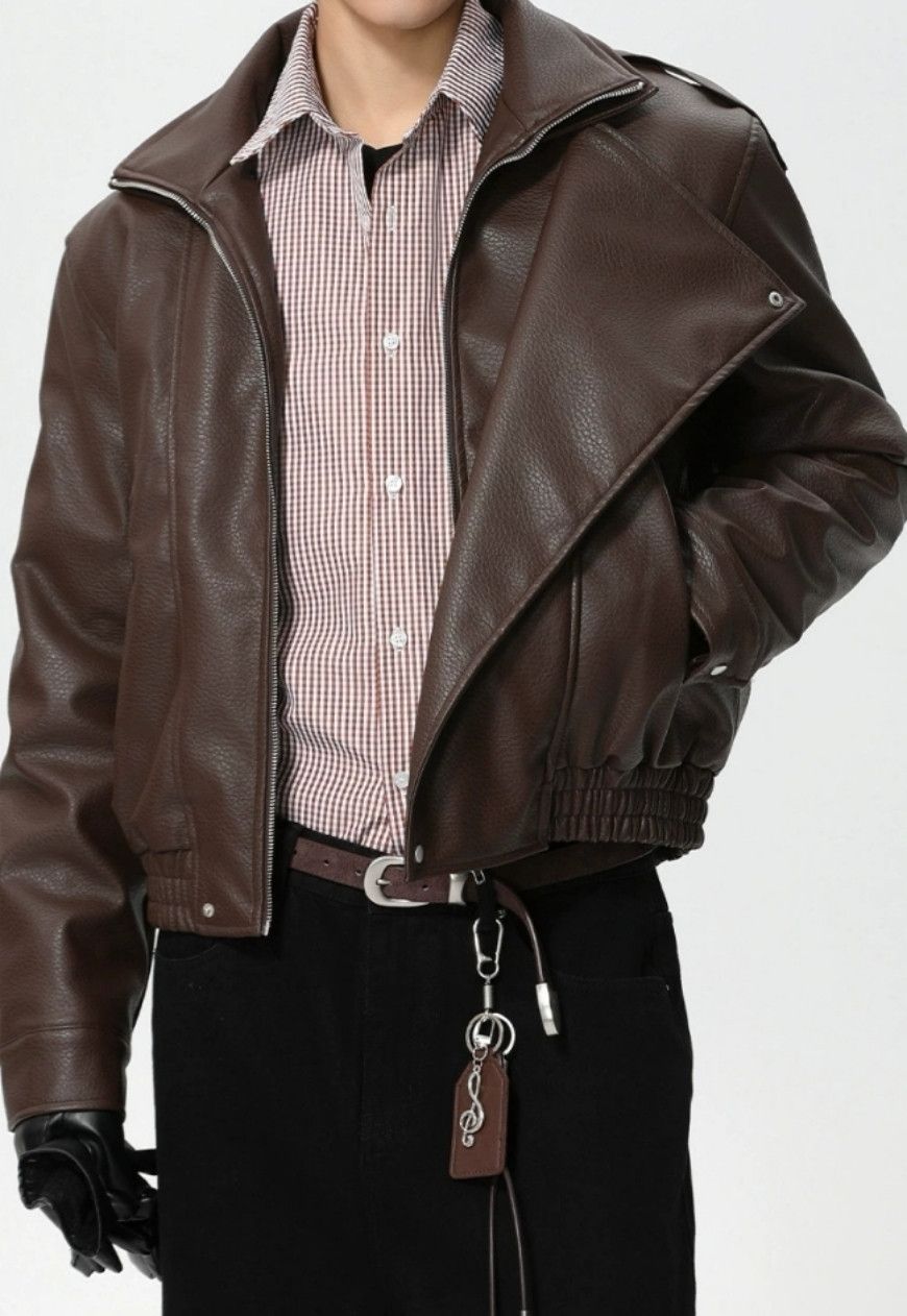 Other Men’s Premium PU quilted leather jacket Size US M / EU 48-50 / 2 - 8 Thumbnail