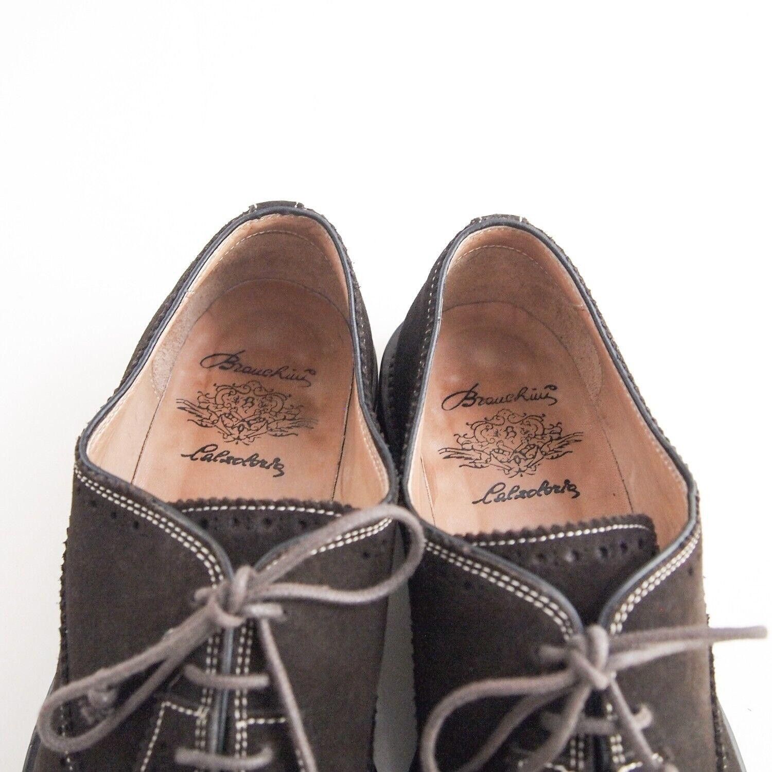 Designer Branchini Oxfords Brown Suede Womens EU 37 US 7 Size US 7 / IT 37 - 4 Thumbnail