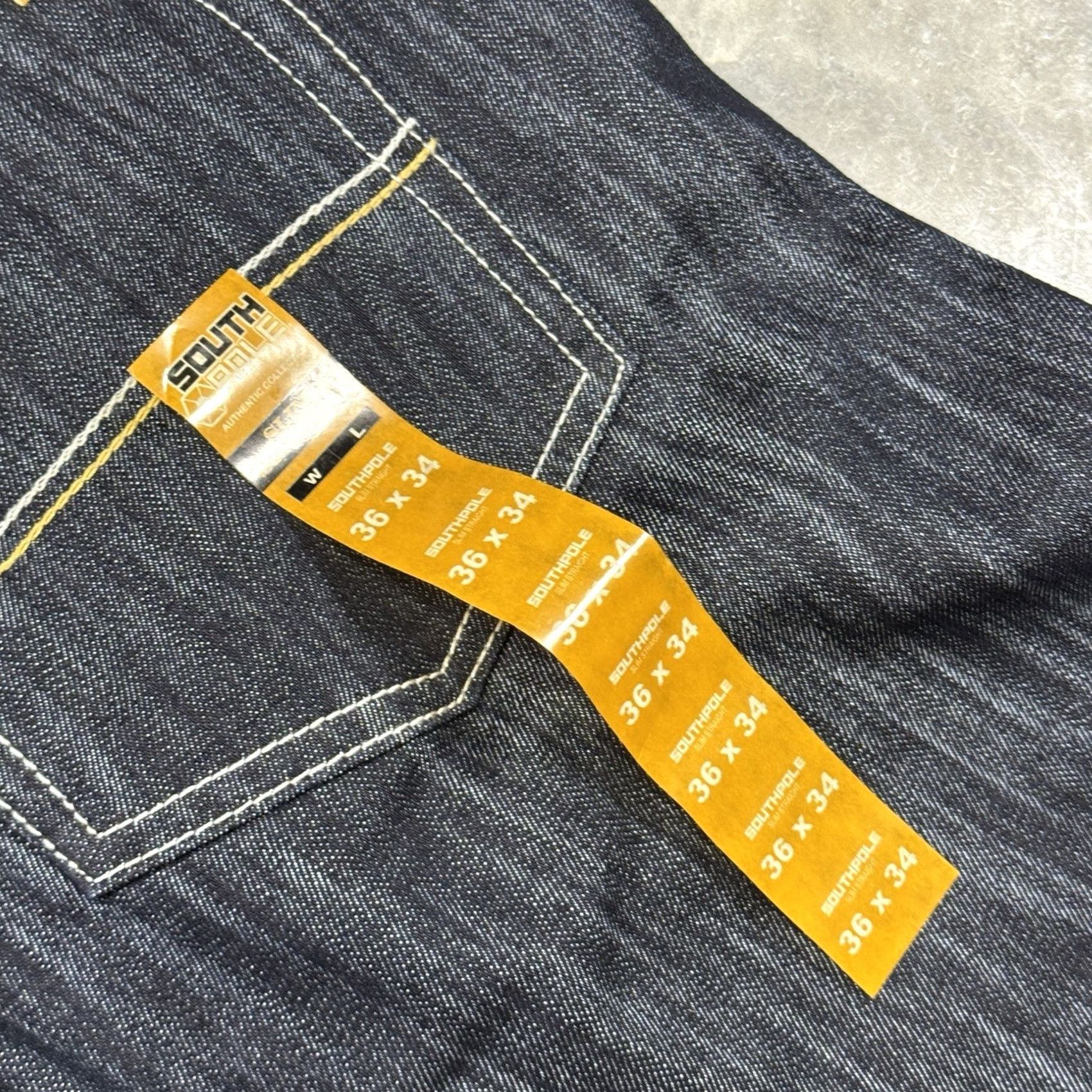 Southpole Southpole Jeans Mens 36 x 34 Indigo Baggy Hip Hop Y2K Vintage NWT 90s Skater Denim Straight 5-Pocket Blue Cotton Blend Jeans Mens Size US 36 / EU 52 - 7 Thumbnail