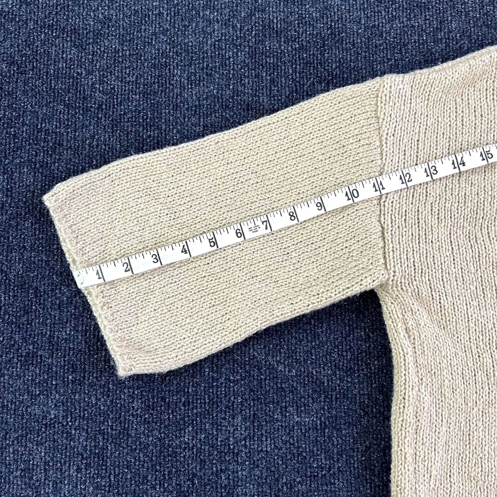 Vintage Philosophy Republic Sweater Womens Small Beige Short Sleeve Knit Pullover Size S / US 4 / IT 40 - 7 Thumbnail