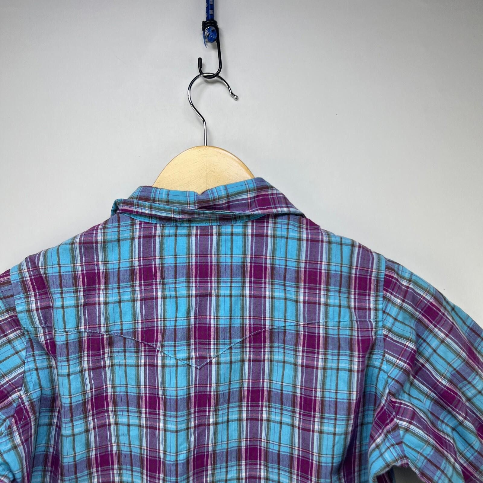Wrangler Vintage Wrangler Pearl Snap Plaid Shirt Women’s Small Size S / US 4 / IT 40 - 9 Thumbnail