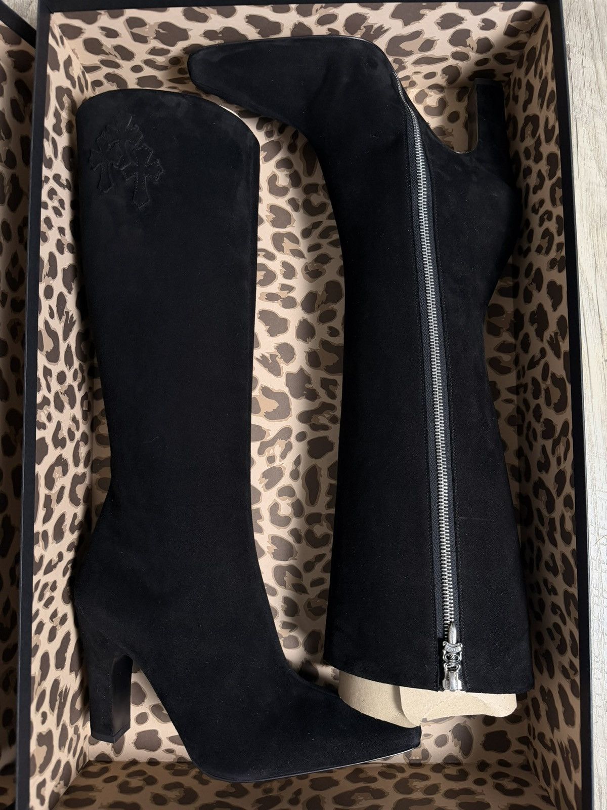 Chrome Hearts Authentic chrome hearts sugar jones boots in black suede Size US 9 / IT 39 - 2 Thumbnail