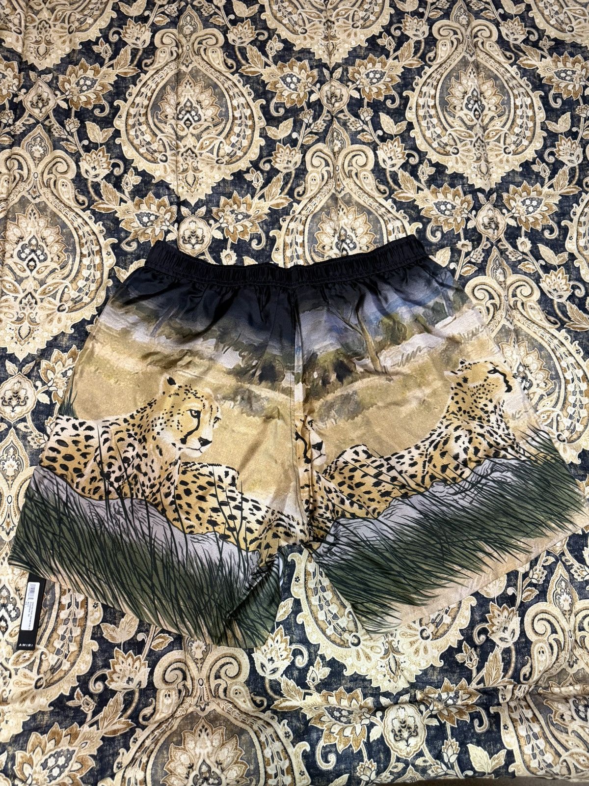 Amiri Amiri Cheetah Print Drawing Shorts NEW w/ Tags Size US 36 / EU 52 - 5 Thumbnail