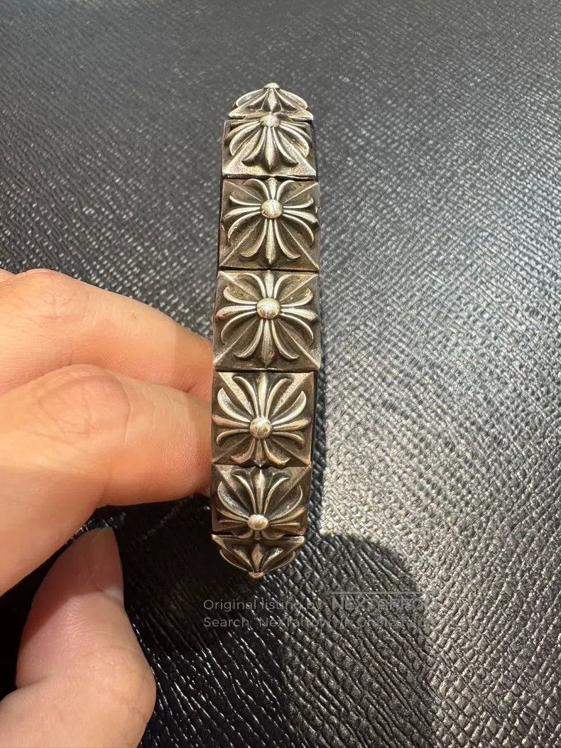 Chrome Hearts CHROME HEARTS Full Sugar Candy Cross Flower Black Leather Size ONE SIZE - 2 Thumbnail