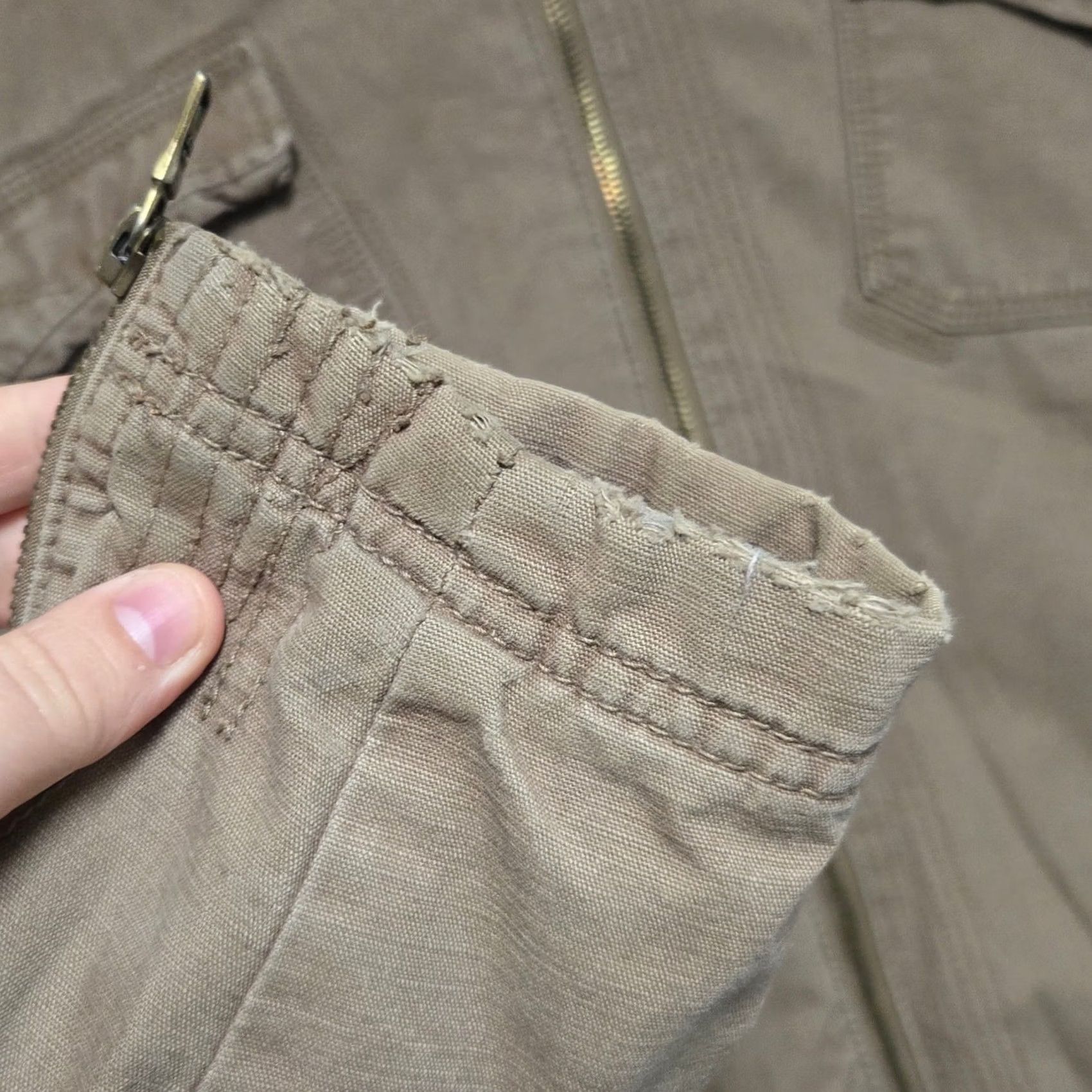 Billabong VINTAGE Billabong Jacket Military L Tan L Mens Distressed Sherpa Lined Utility Y2K Size US L / EU 52-54 / 3 - 5 Thumbnail