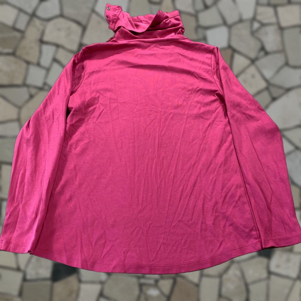 Vintage LL Bean Shirt Womens Medium Pink Shawl Neck Collar Pullover Top Cotton Ladies Size M / US 6-8 / IT 42-44 - 1 Thumbnail