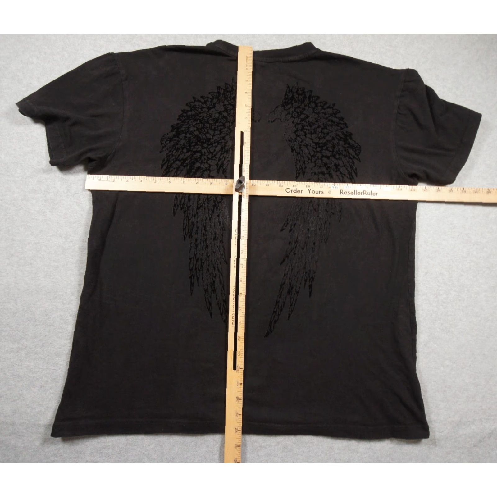 No Fear No Fear Shirt Mens XL Black Grunge Tee Wings Crest Skull Crewneck Adult XL Black Graphic Tee Mens Size US XL / EU 56 / 4 - 6 Thumbnail